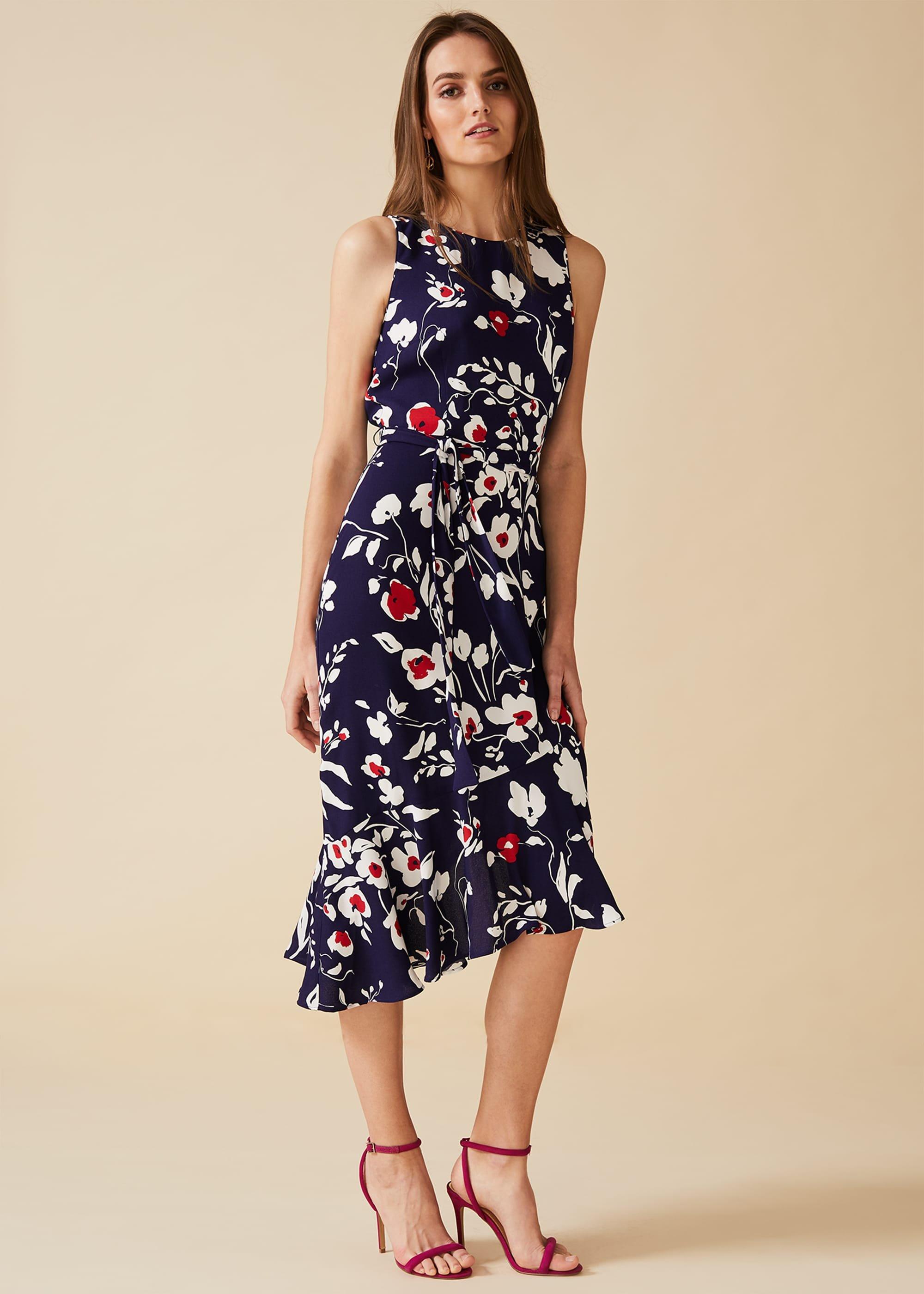Isla Printed Asymmetric Dress