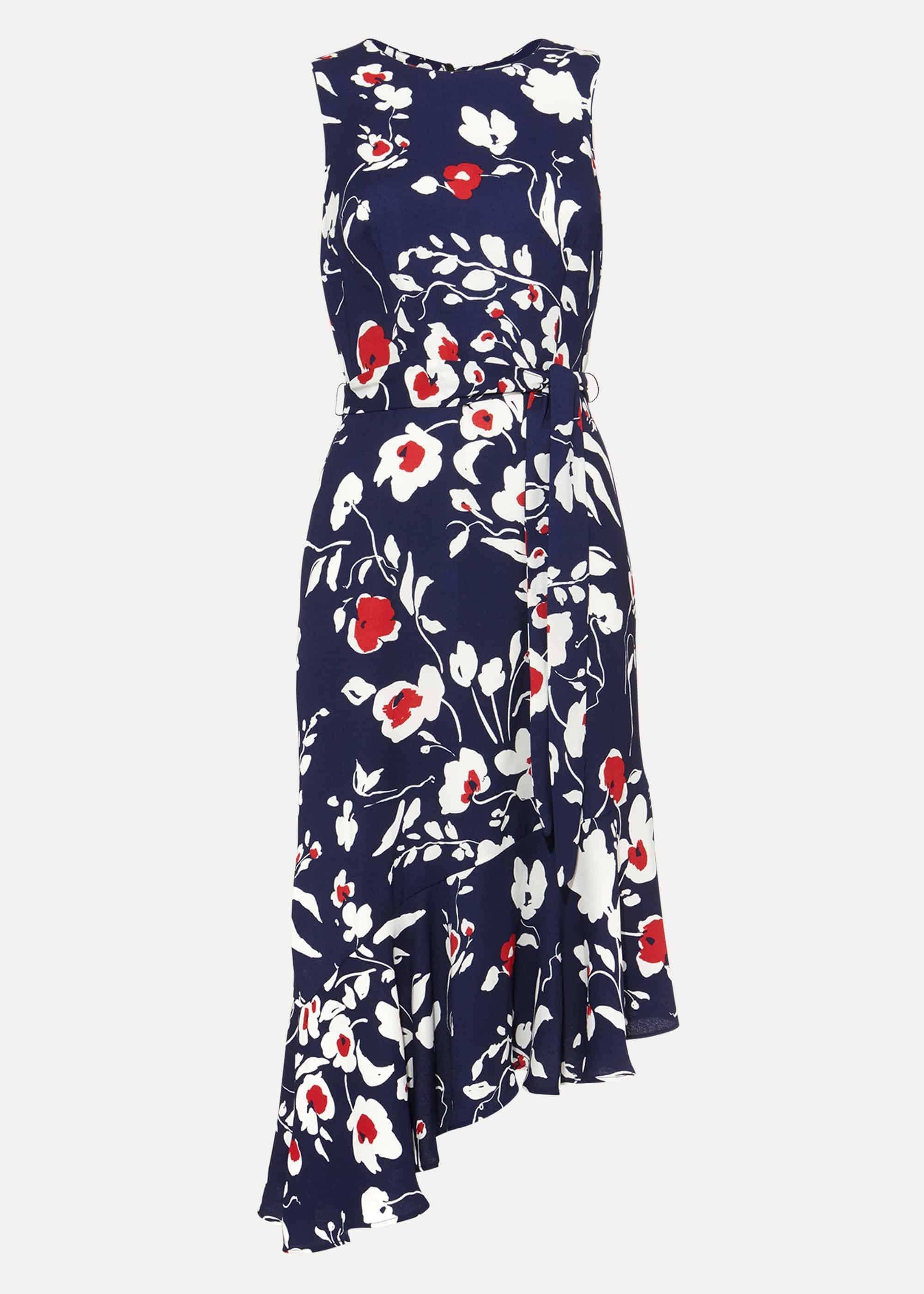 Isla Printed Asymmetric Dress