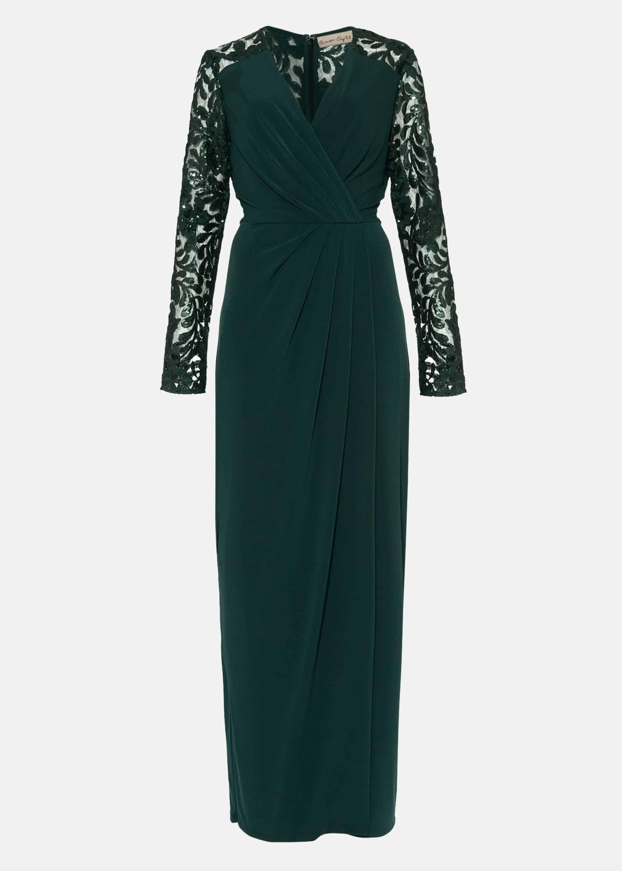 Melony Sequin Sleeve Maxi Dress