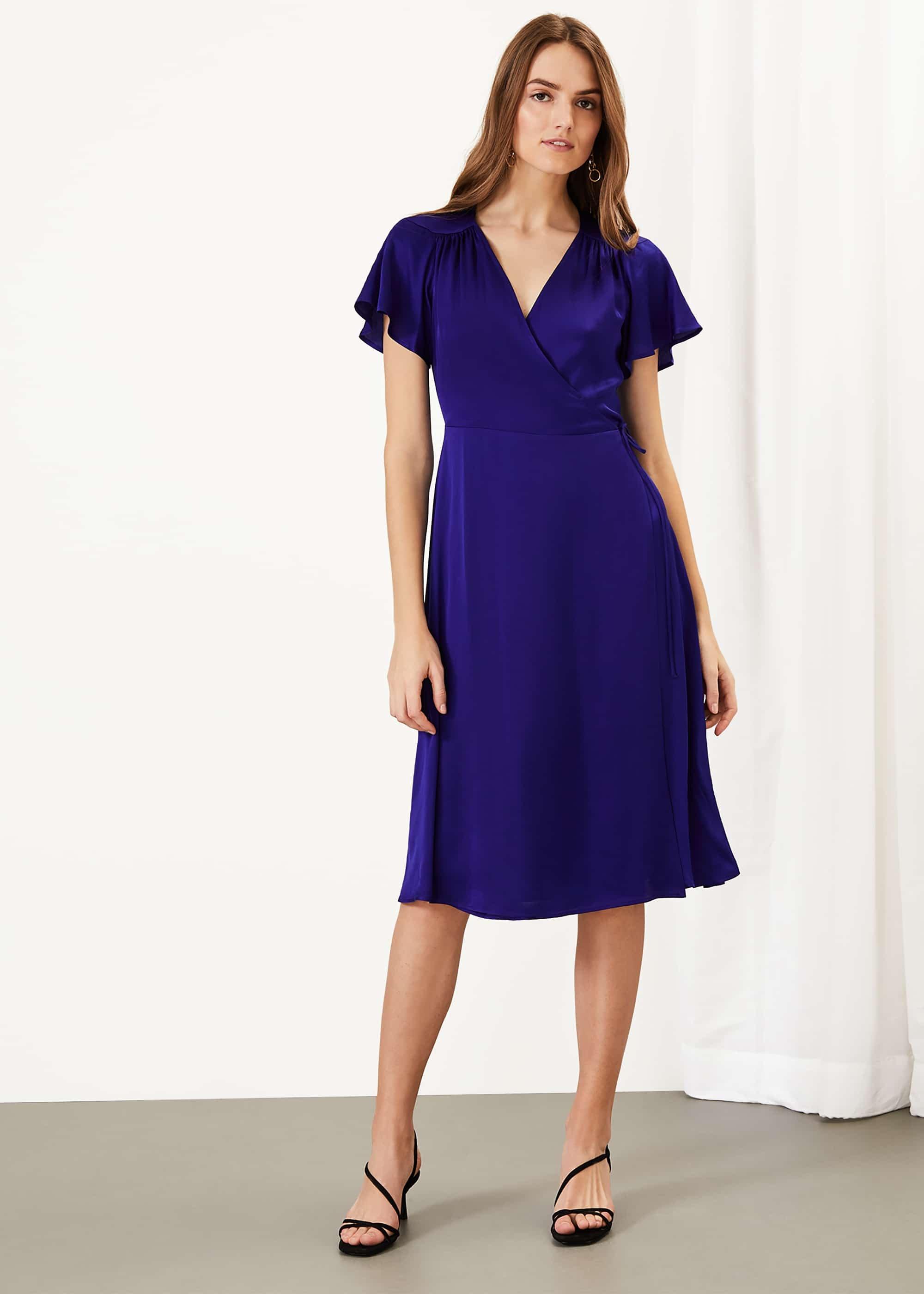 Sasha Satin Wrap Dress