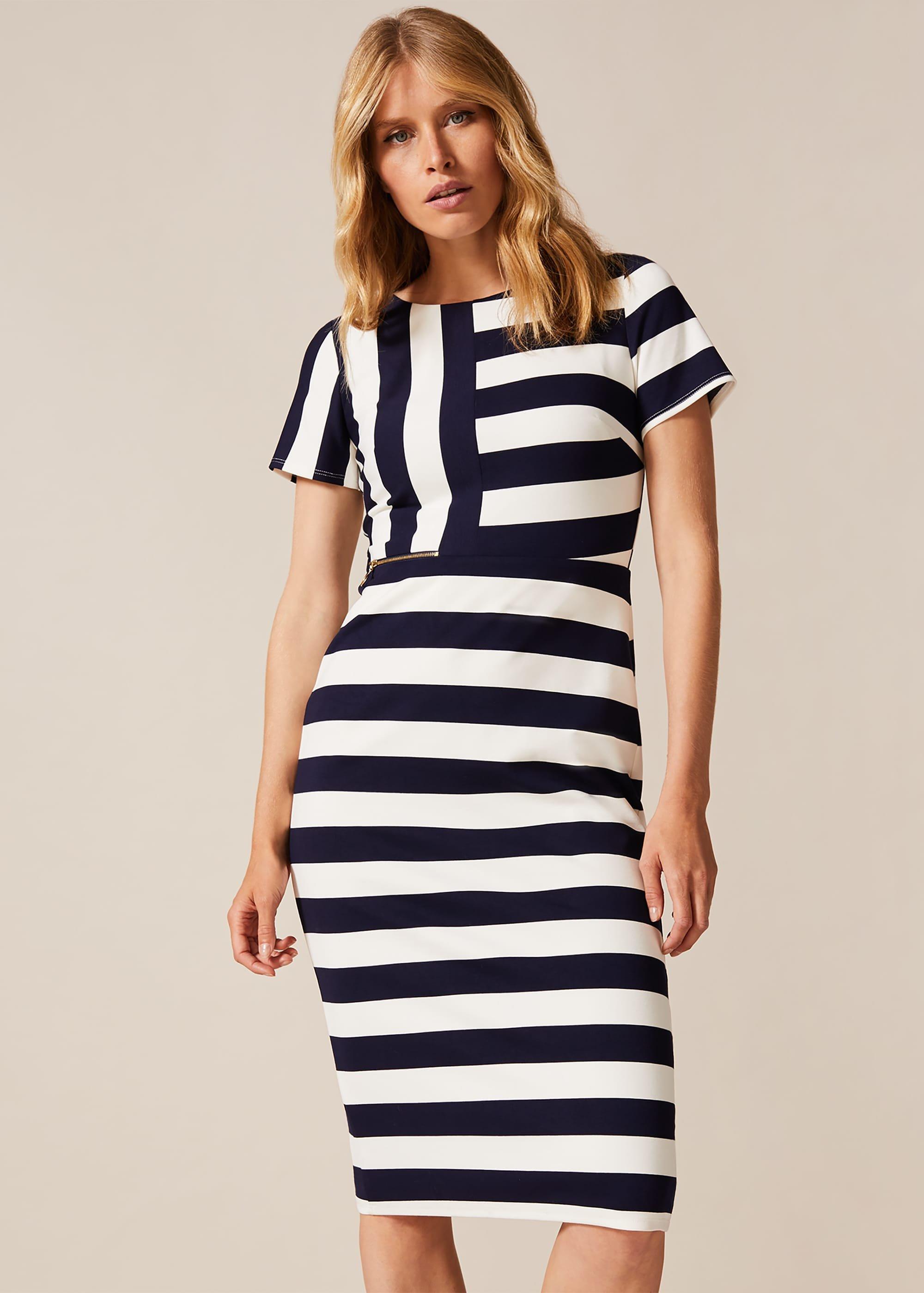 Maryanne Stripe Ponte Dress
