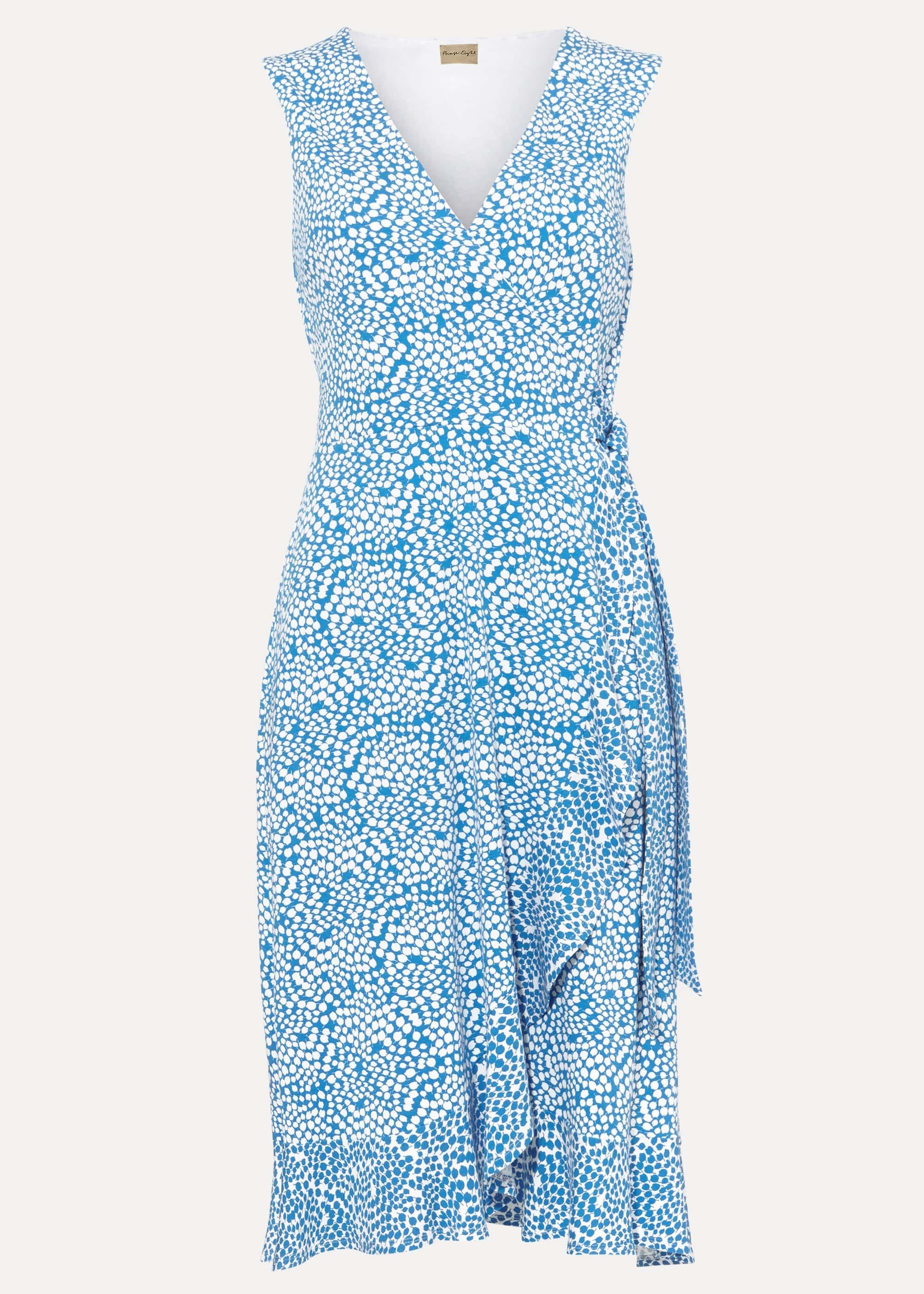 Ebony Printed Wrap Dress
