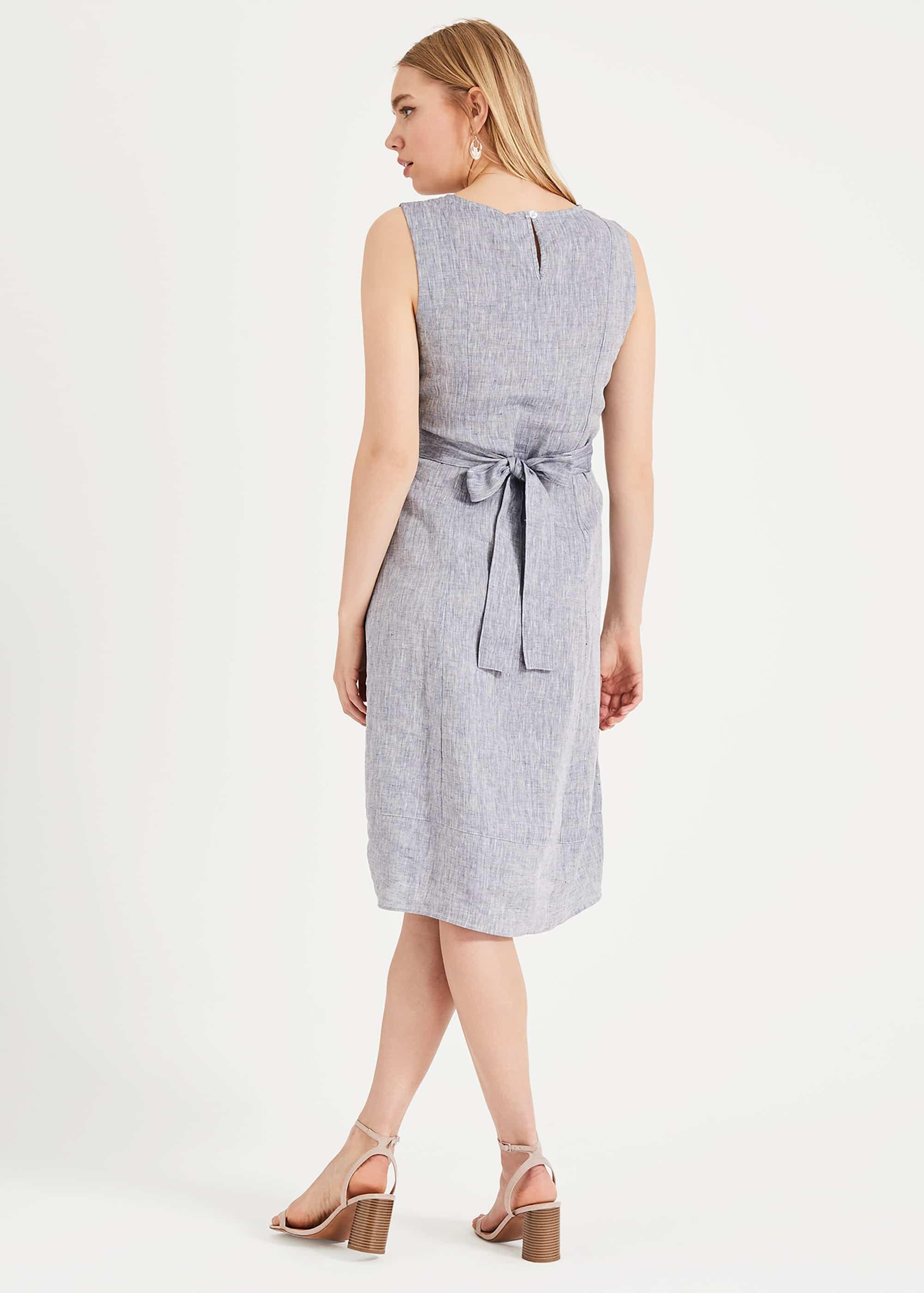 Cross Hatch Linen Dress