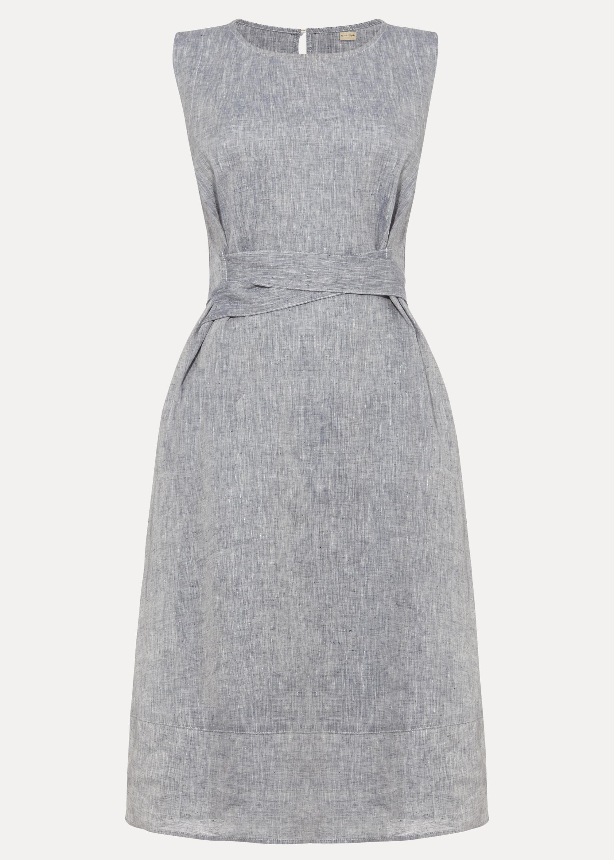 Cross Hatch Linen Dress