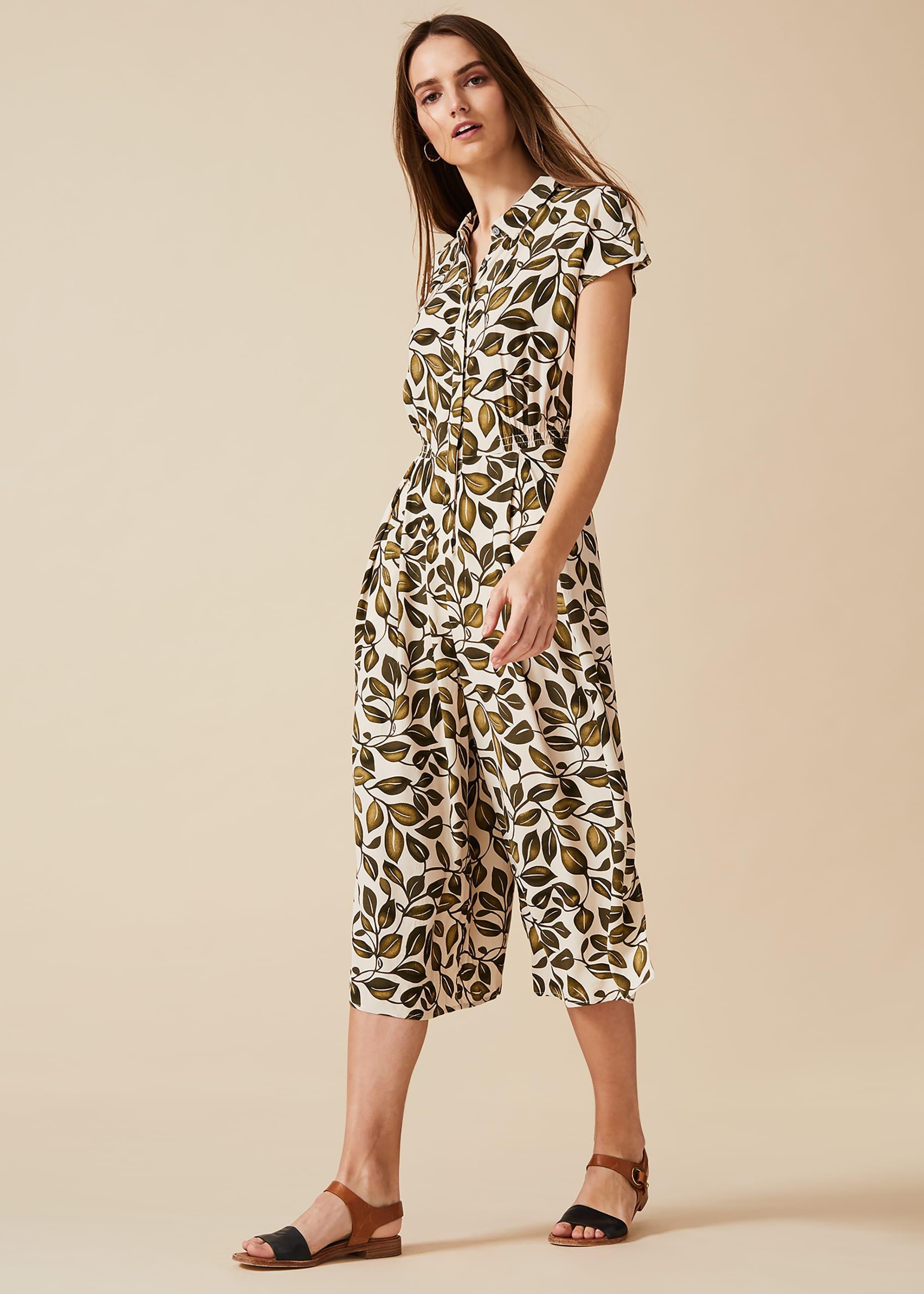 Palm Print Jumpsuit