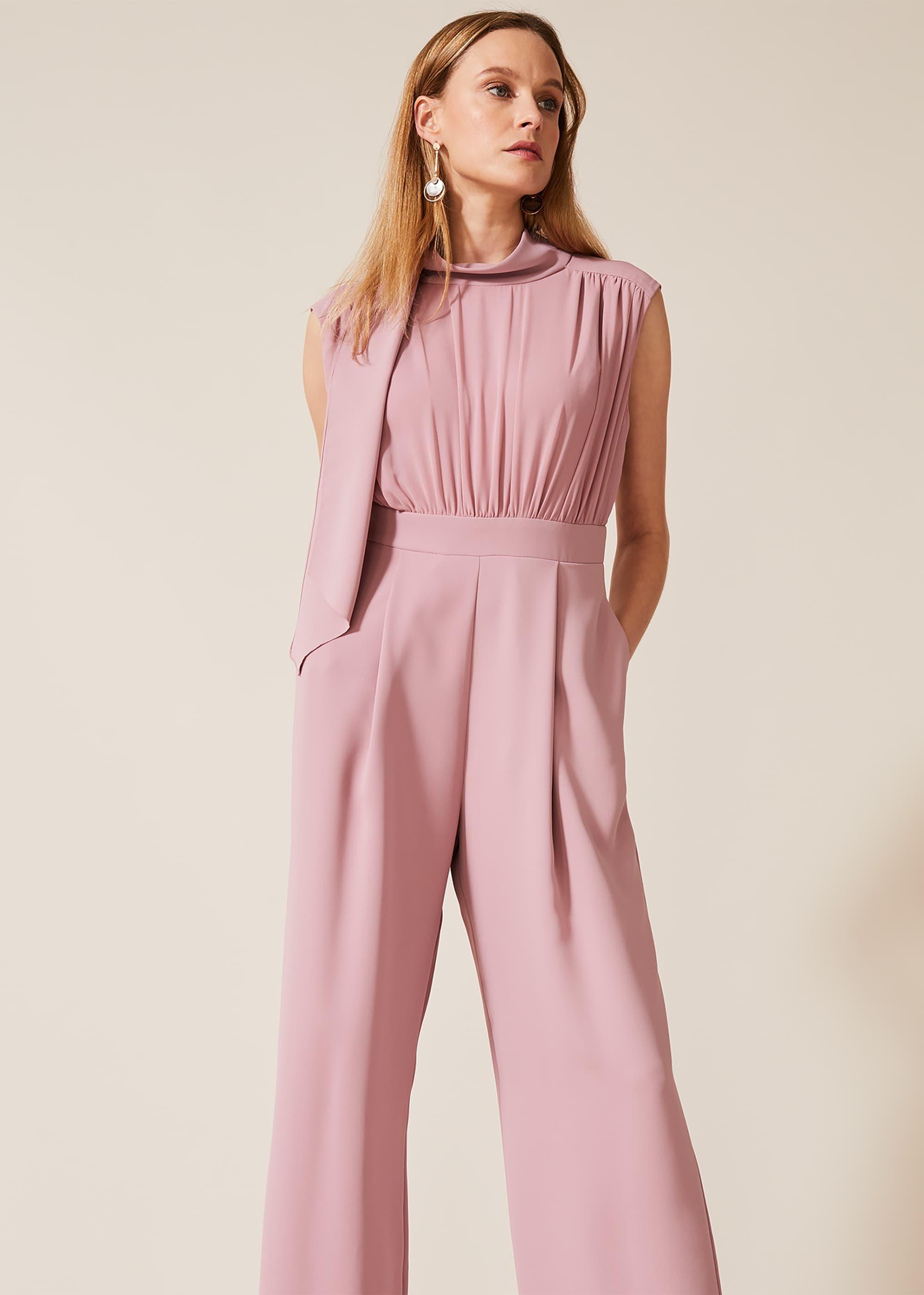 Sharon Tie Neck Jumpsuit