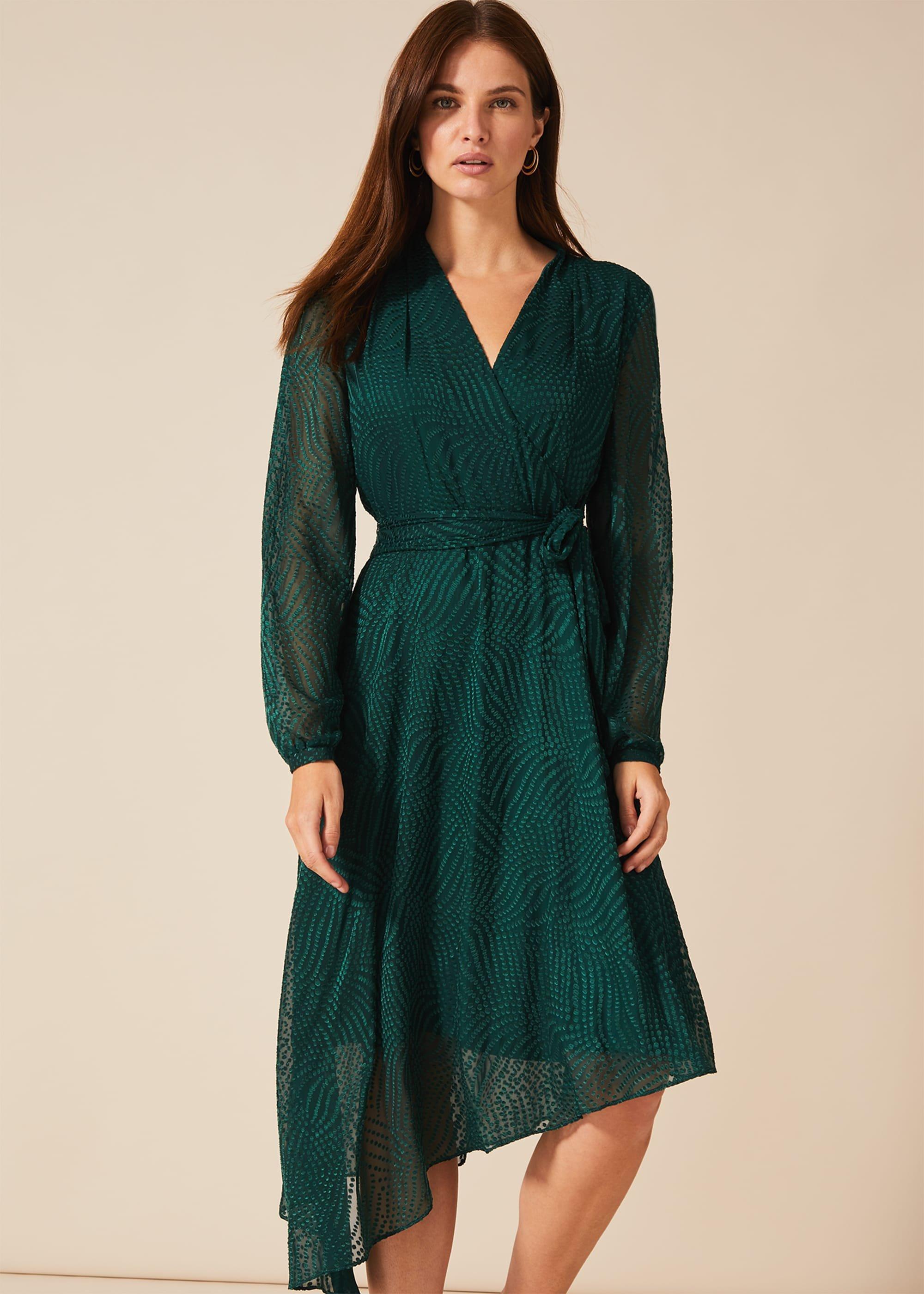Jenifer Clipped Jacquard Dress