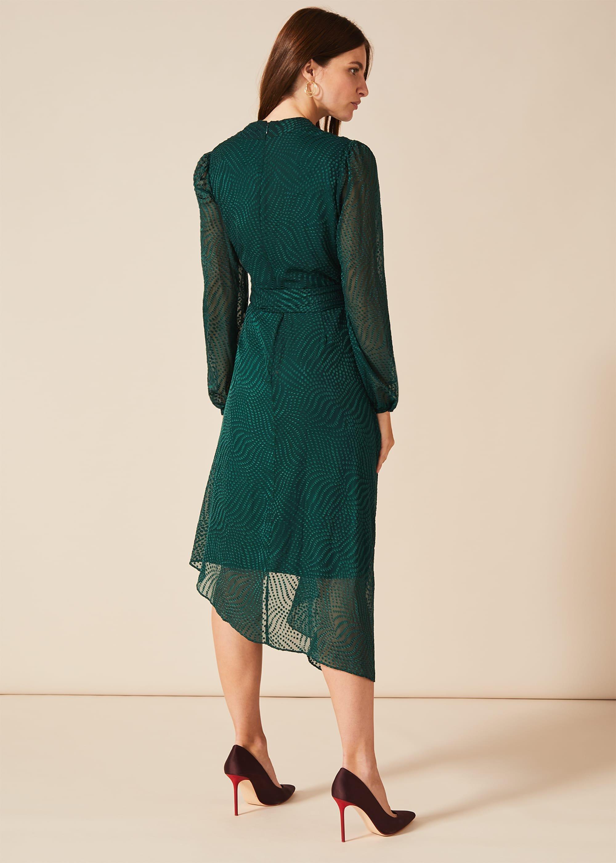 Jenifer Clipped Jacquard Dress