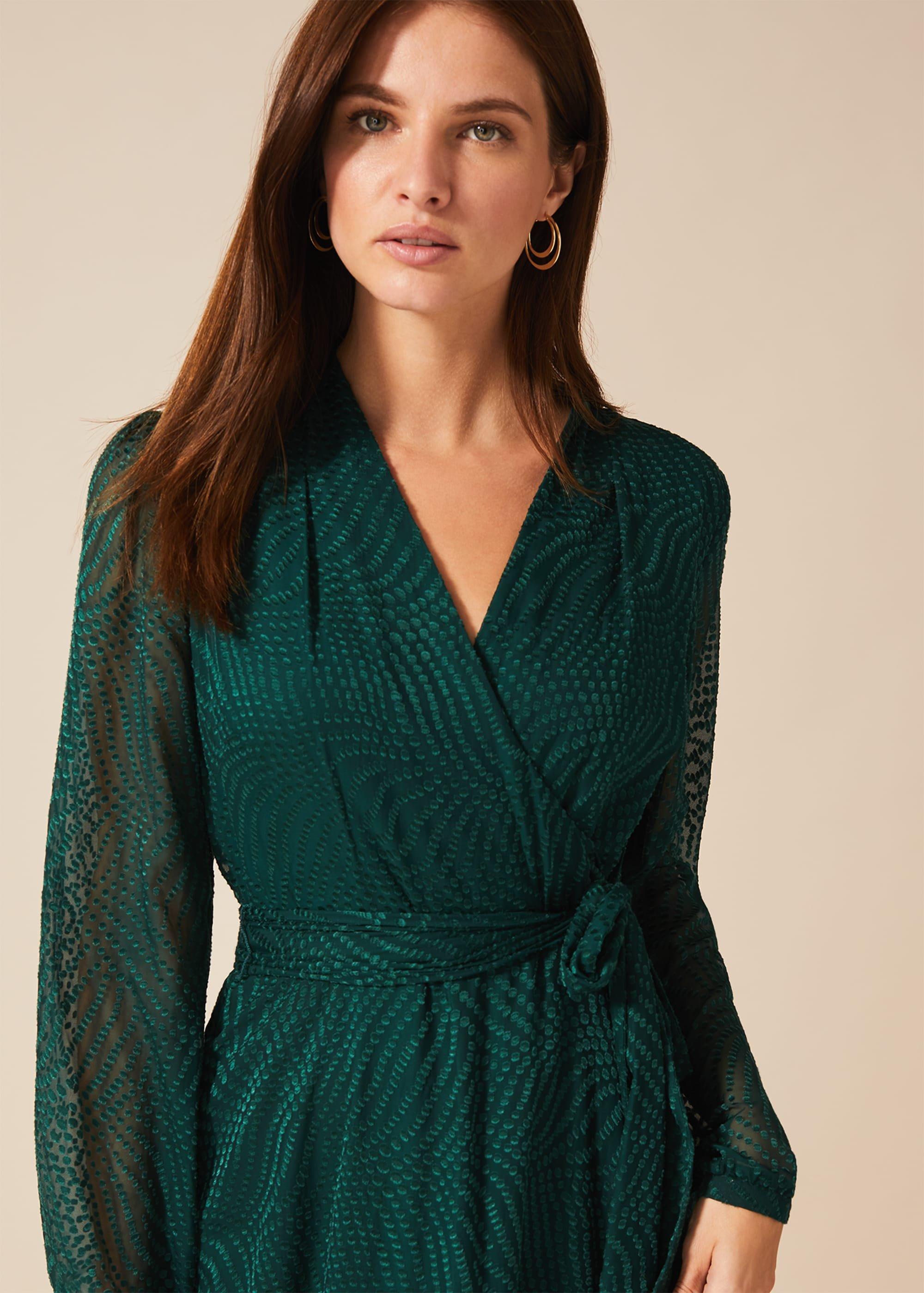Jenifer Clipped Jacquard Dress
