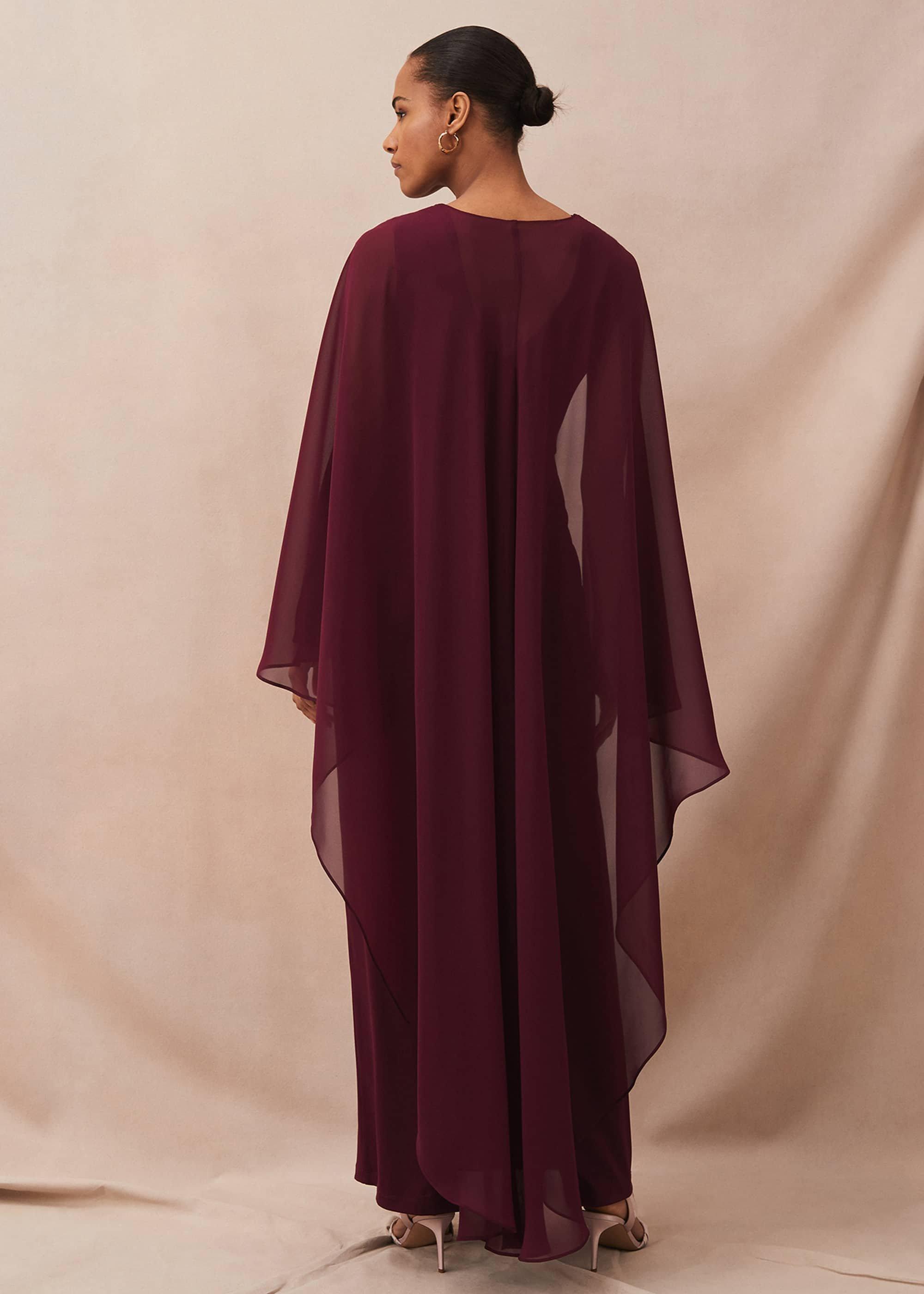 Edna Cape Maxi Dress
