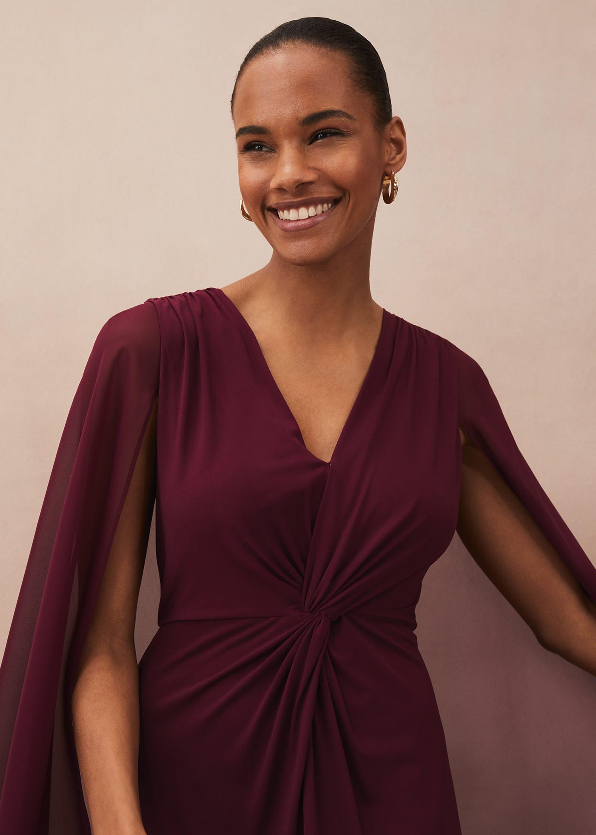 Edna Cape Maxi Dress