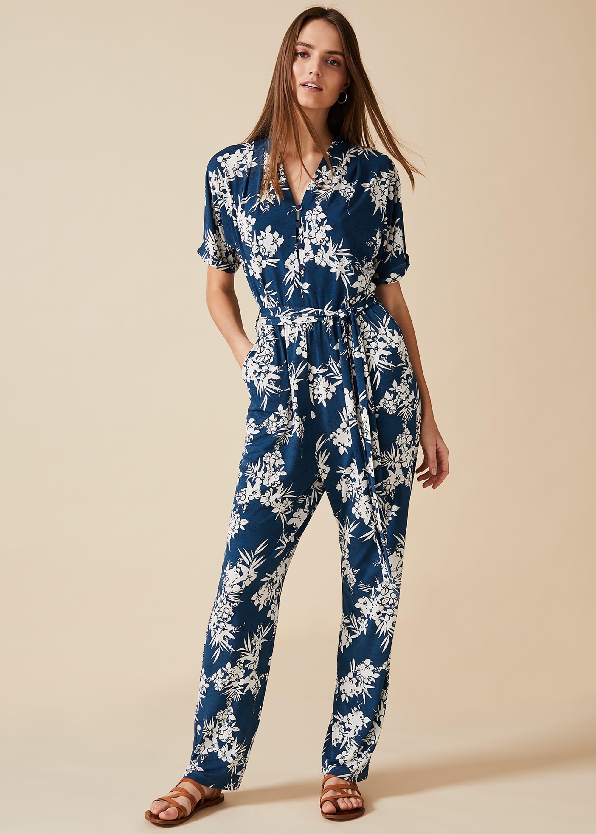 Clancy Palm Print Jumpsuit