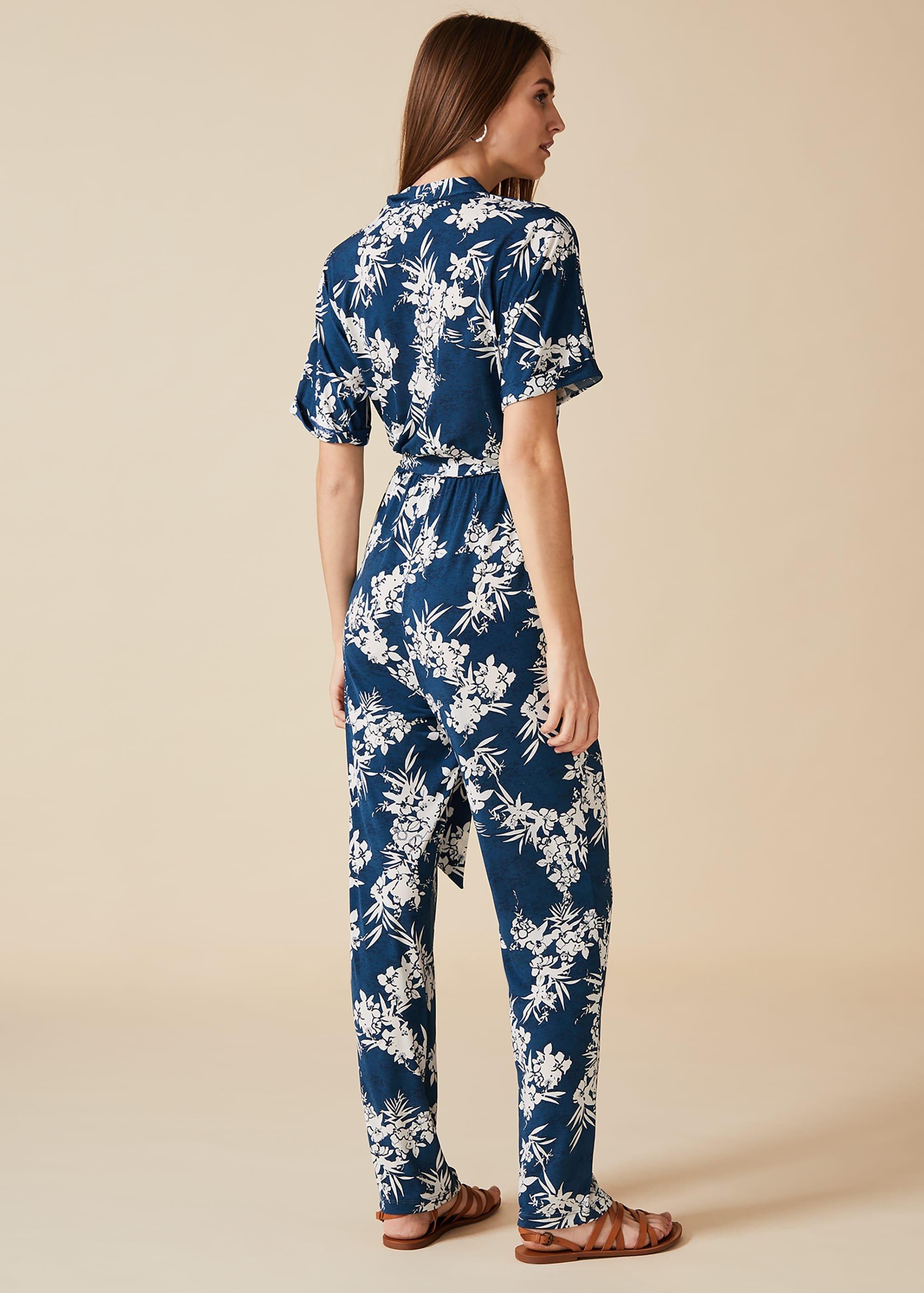 Clancy Palm Print Jumpsuit