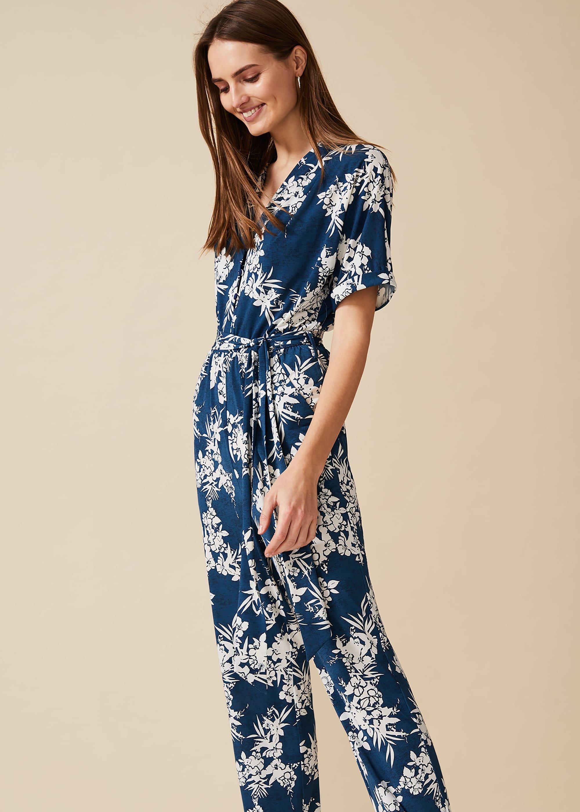Clancy Palm Print Jumpsuit
