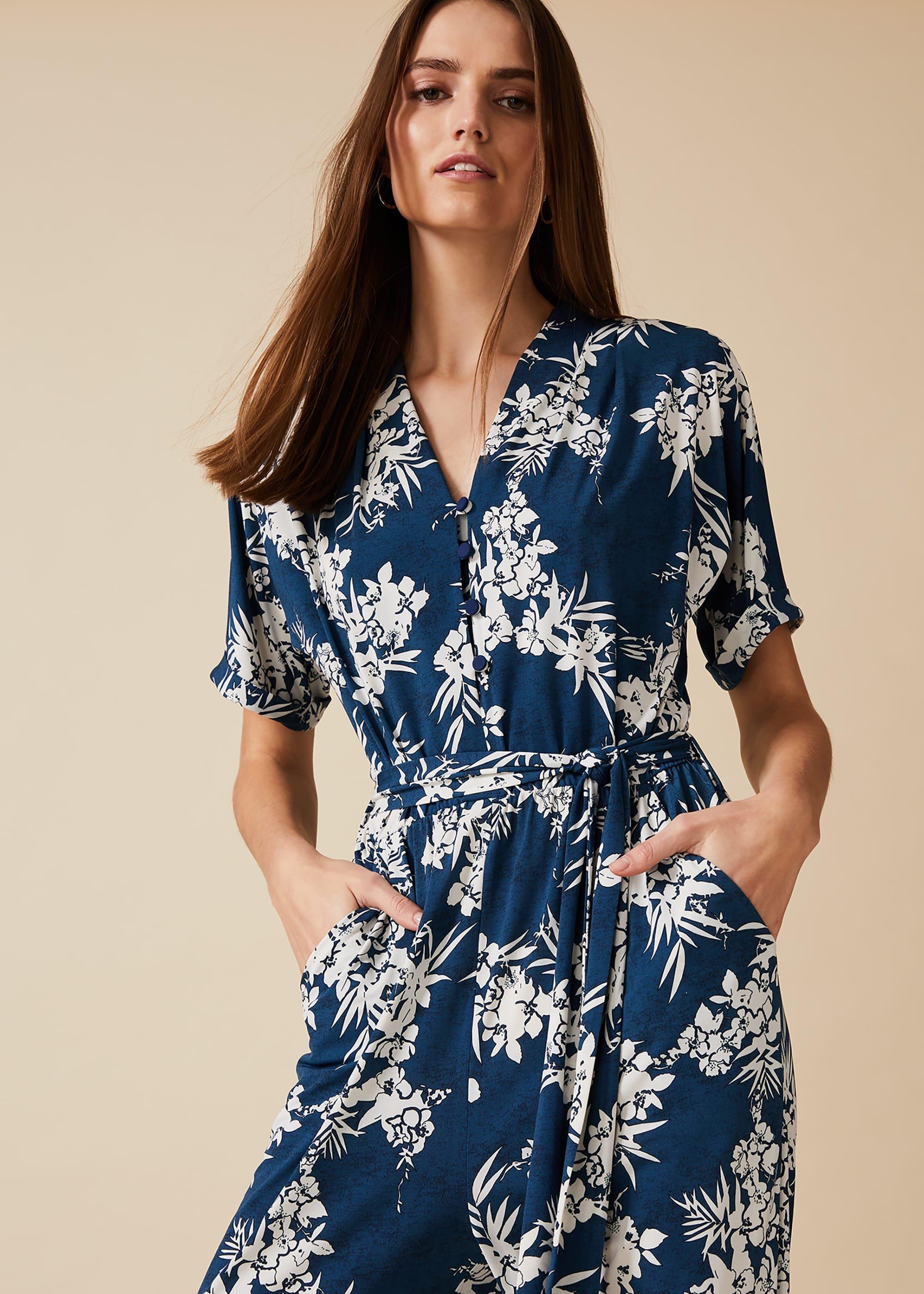 Clancy Palm Print Jumpsuit
