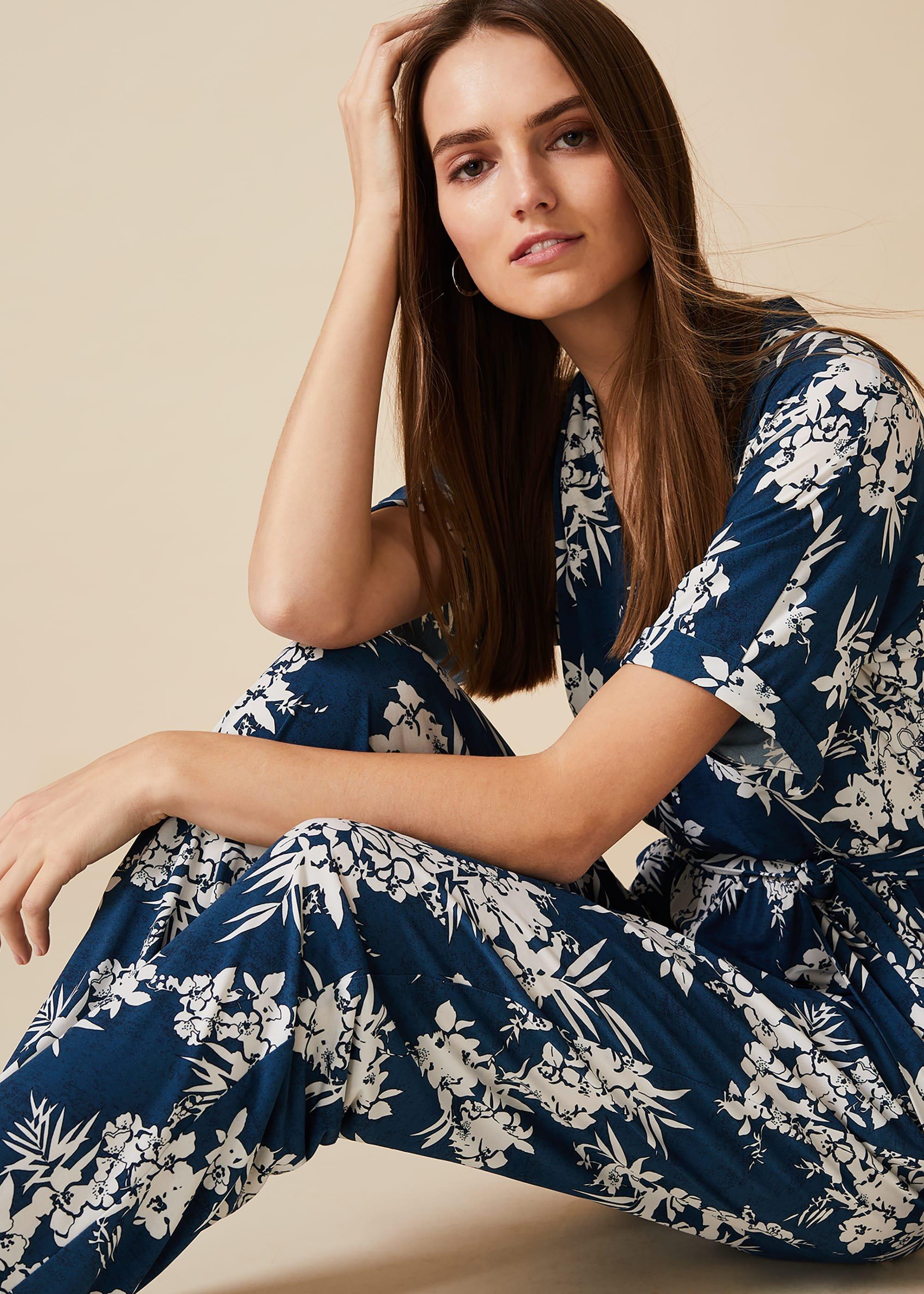Clancy Palm Print Jumpsuit