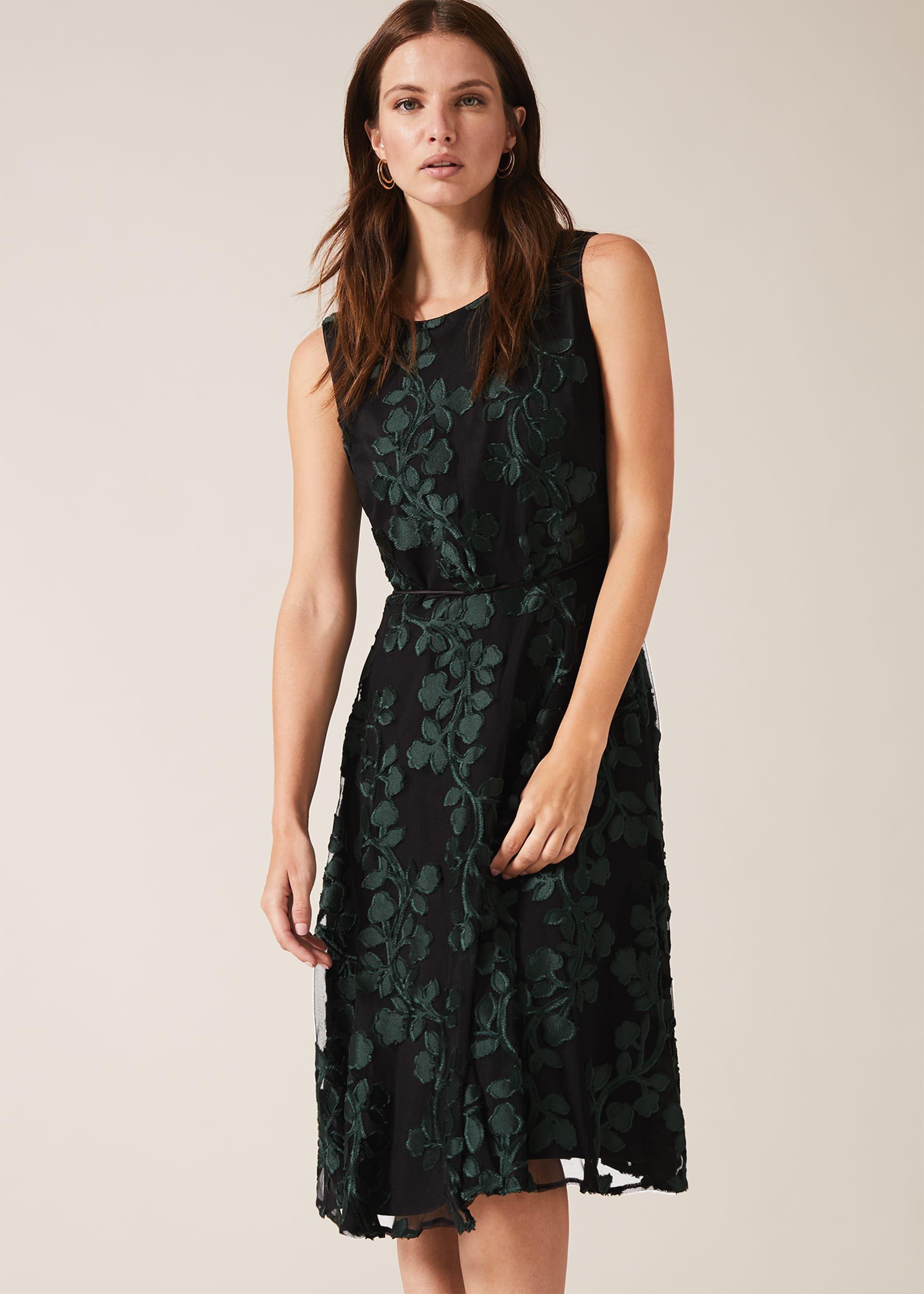 Ariana Clipped Jacquard Dress