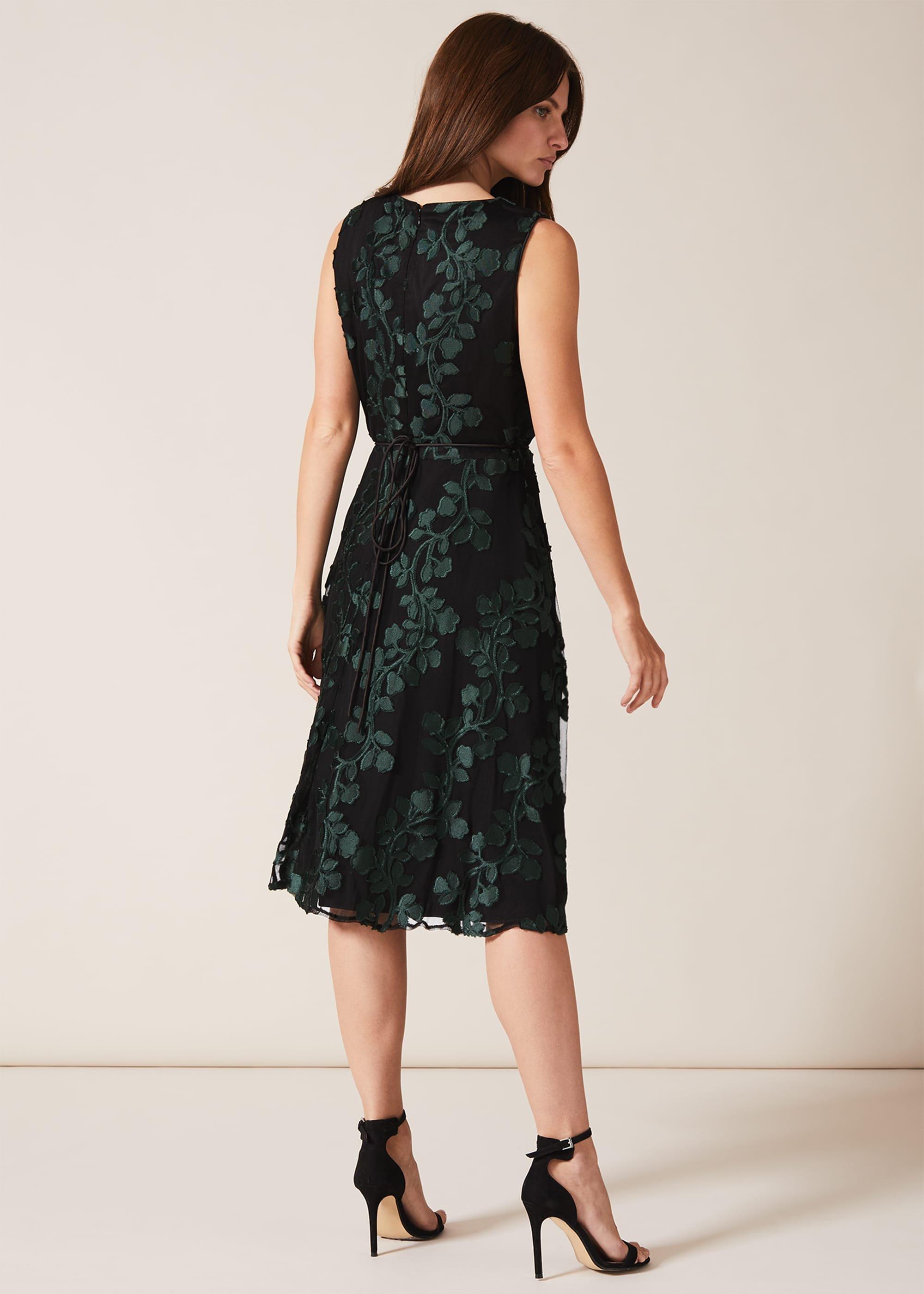 Ariana Clipped Jacquard Dress