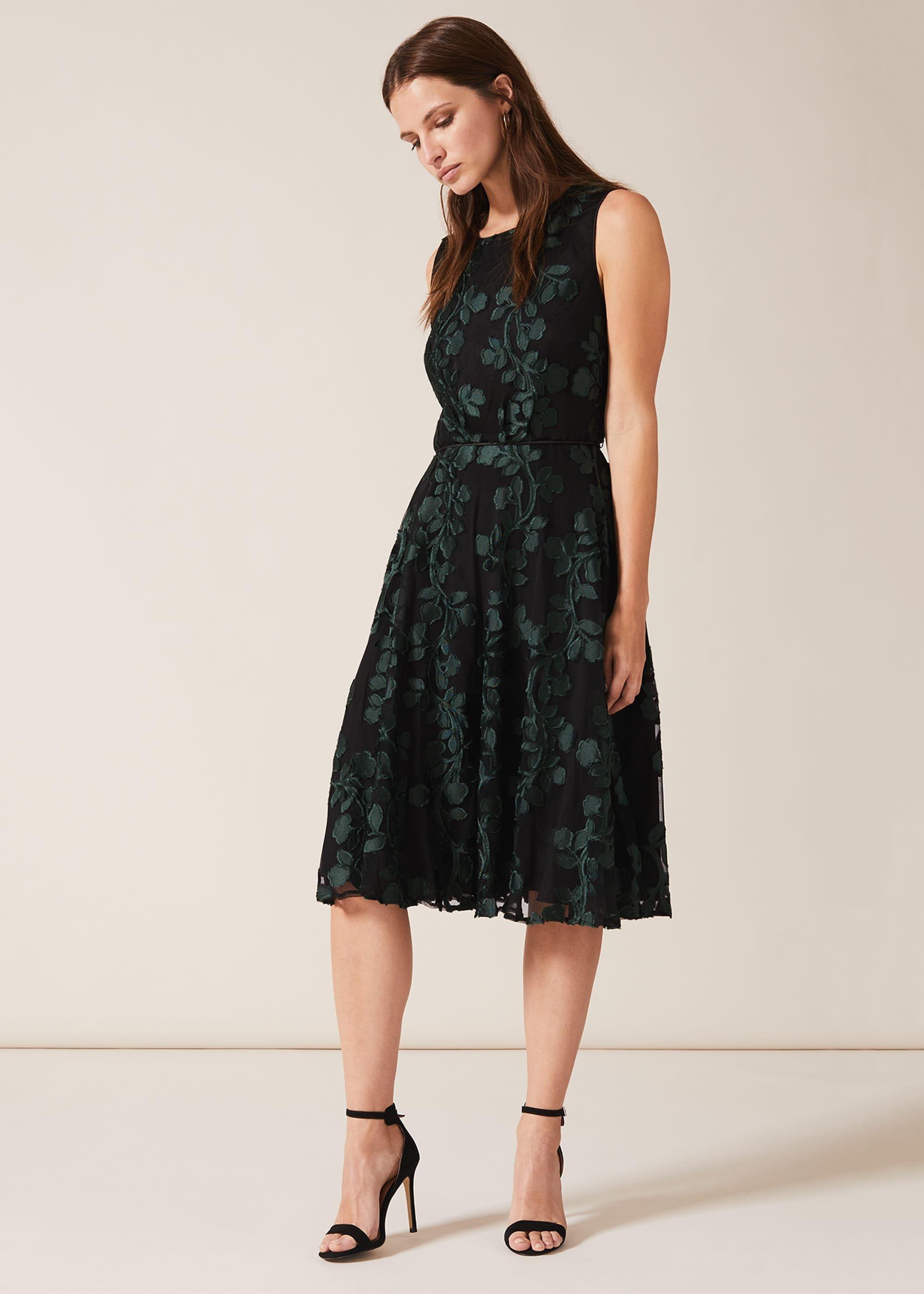 Ariana Clipped Jacquard Dress