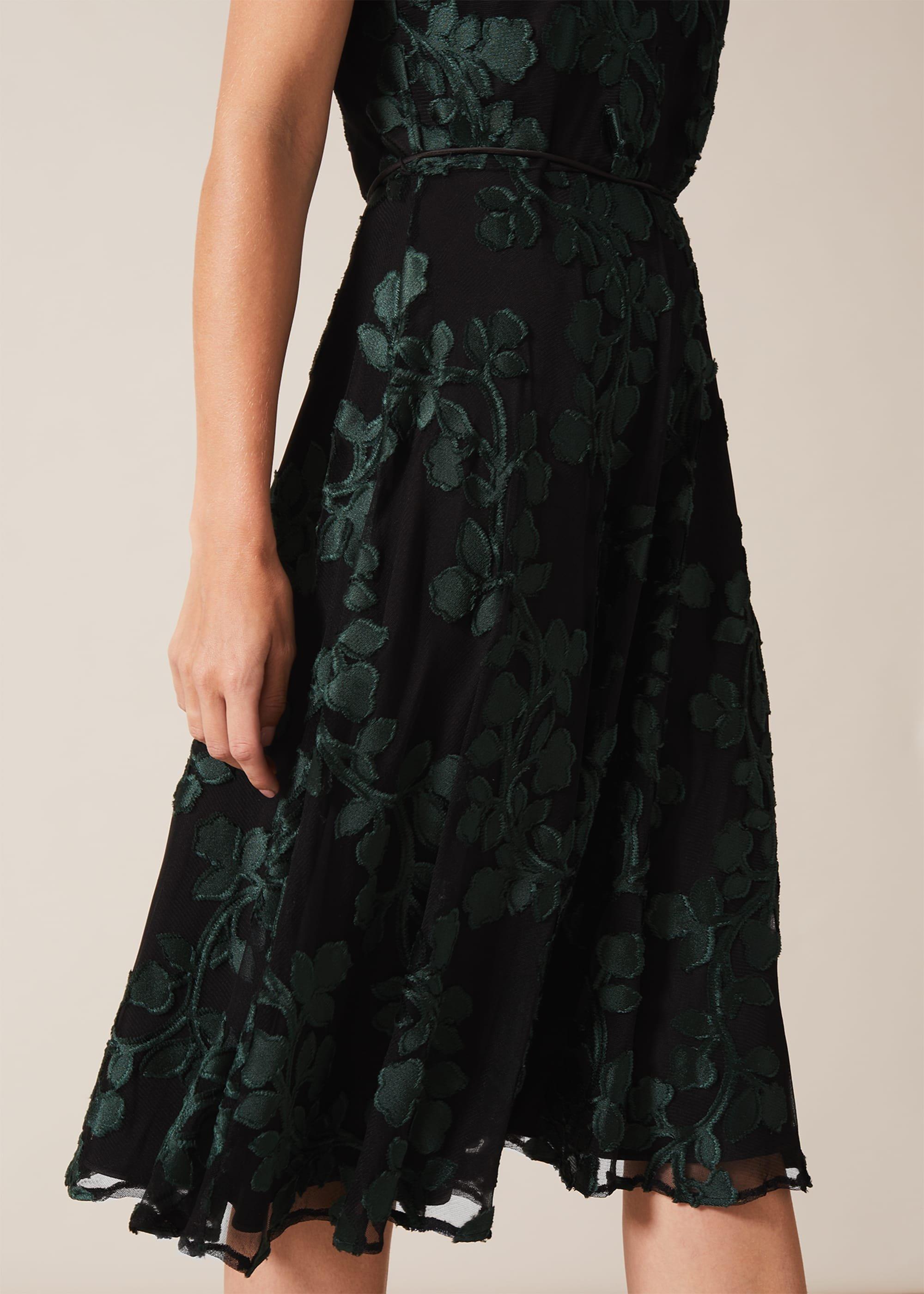 Ariana Clipped Jacquard Dress