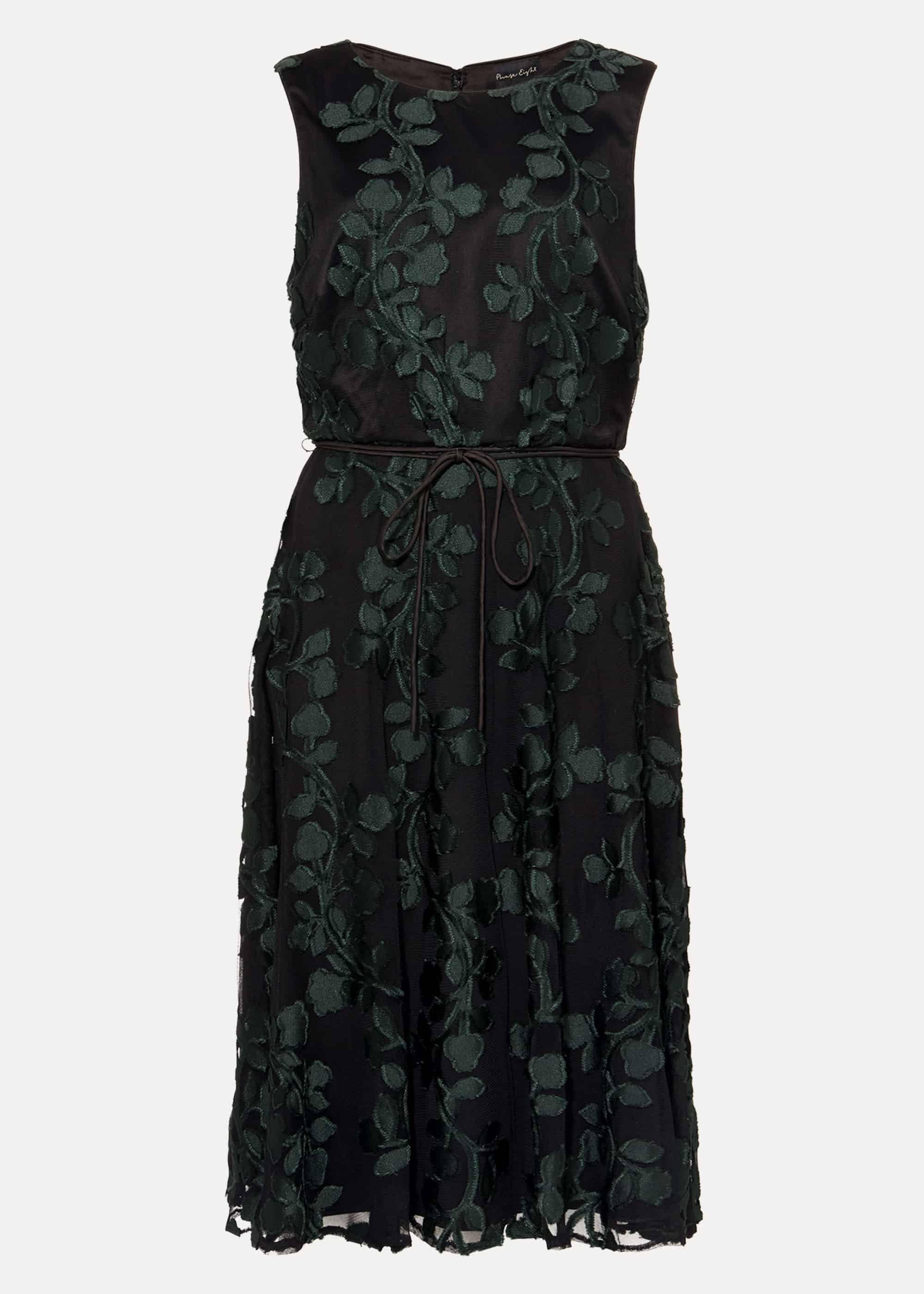 Ariana Clipped Jacquard Dress