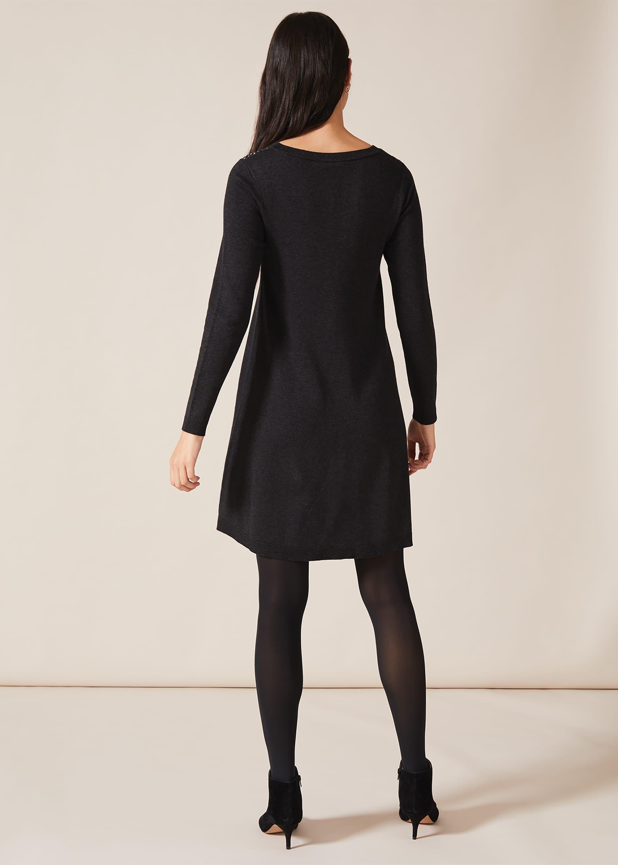 Stormy Stud Detail Swing Dress