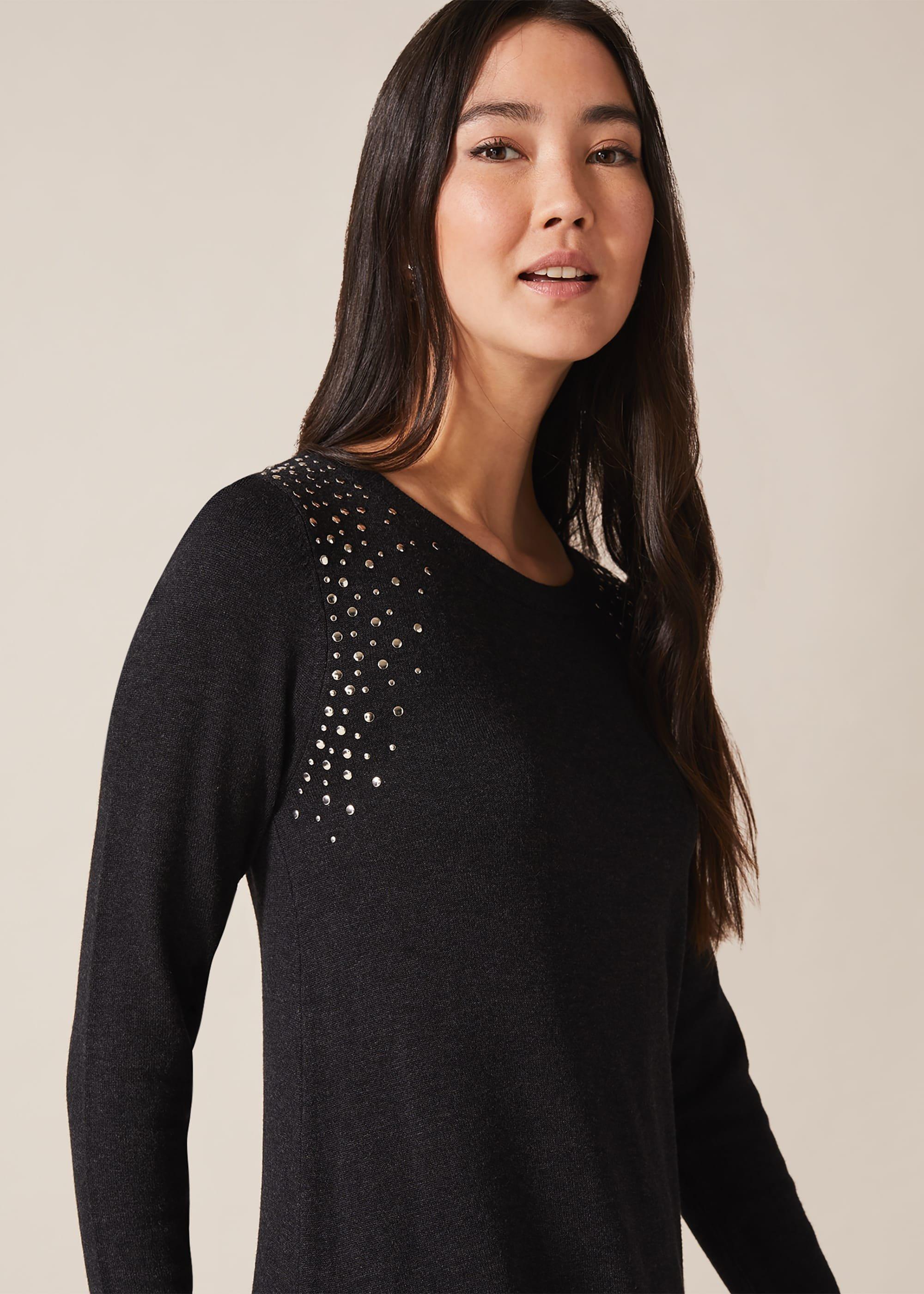 Stormy Stud Detail Swing Dress