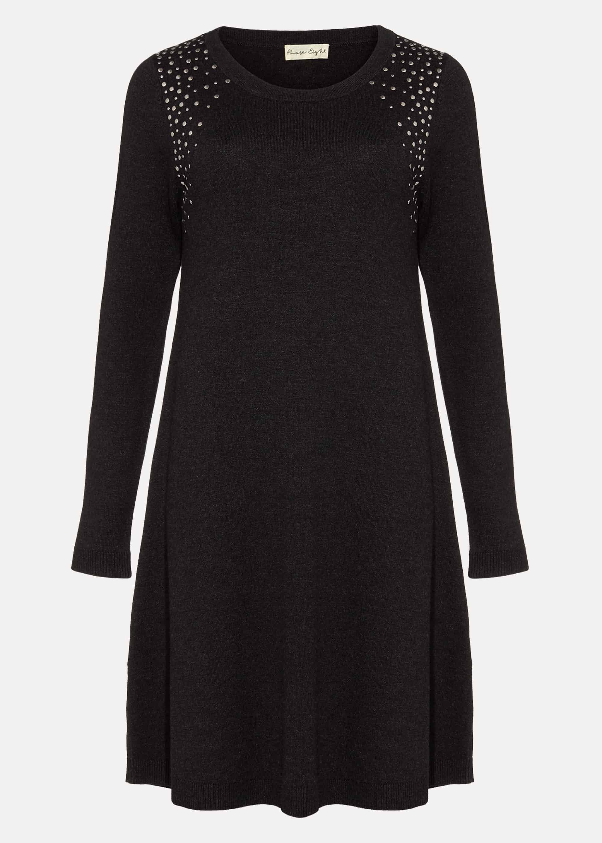 Stormy Stud Detail Swing Dress