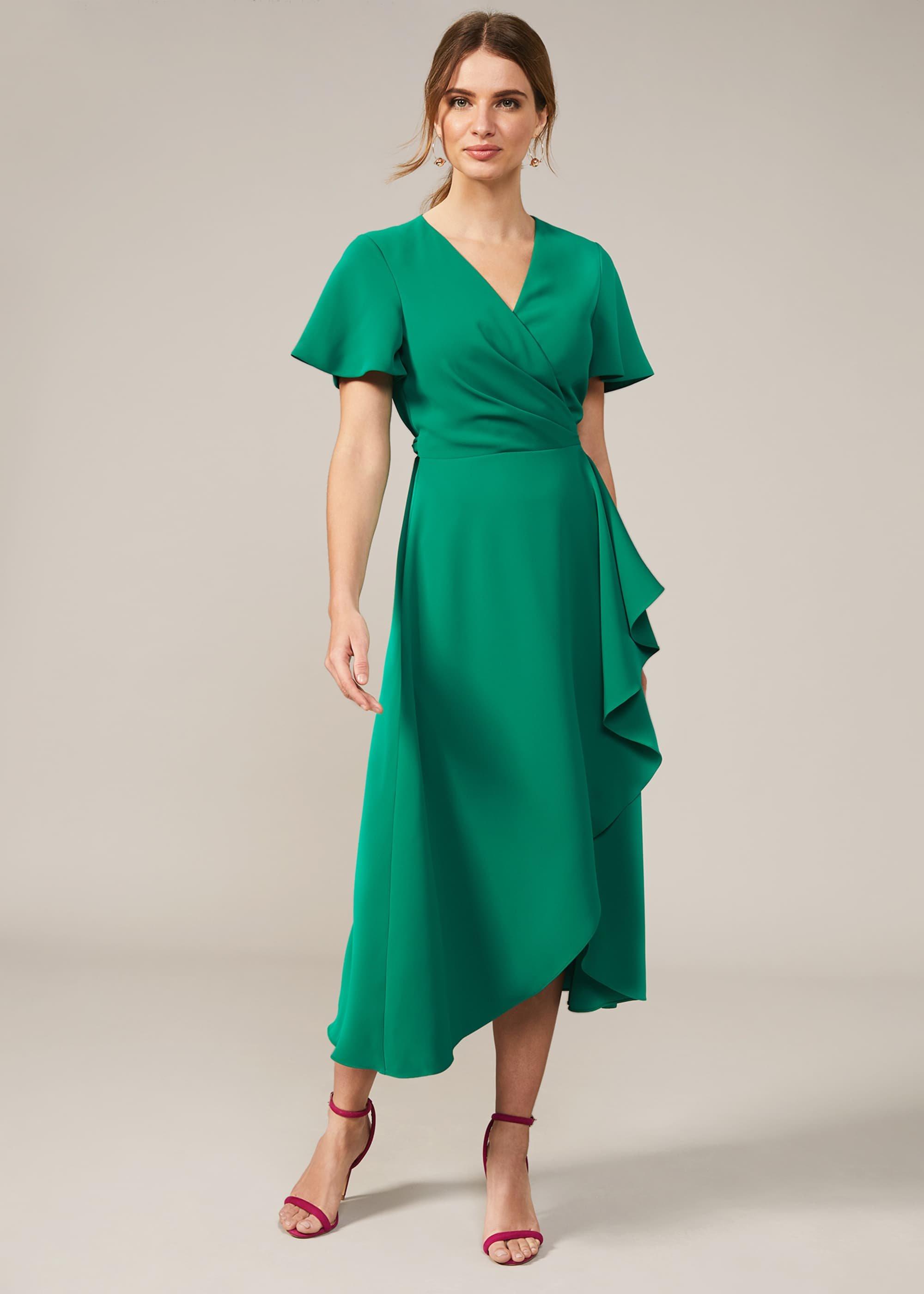 Fiorella Frill Hem Wrap Dress