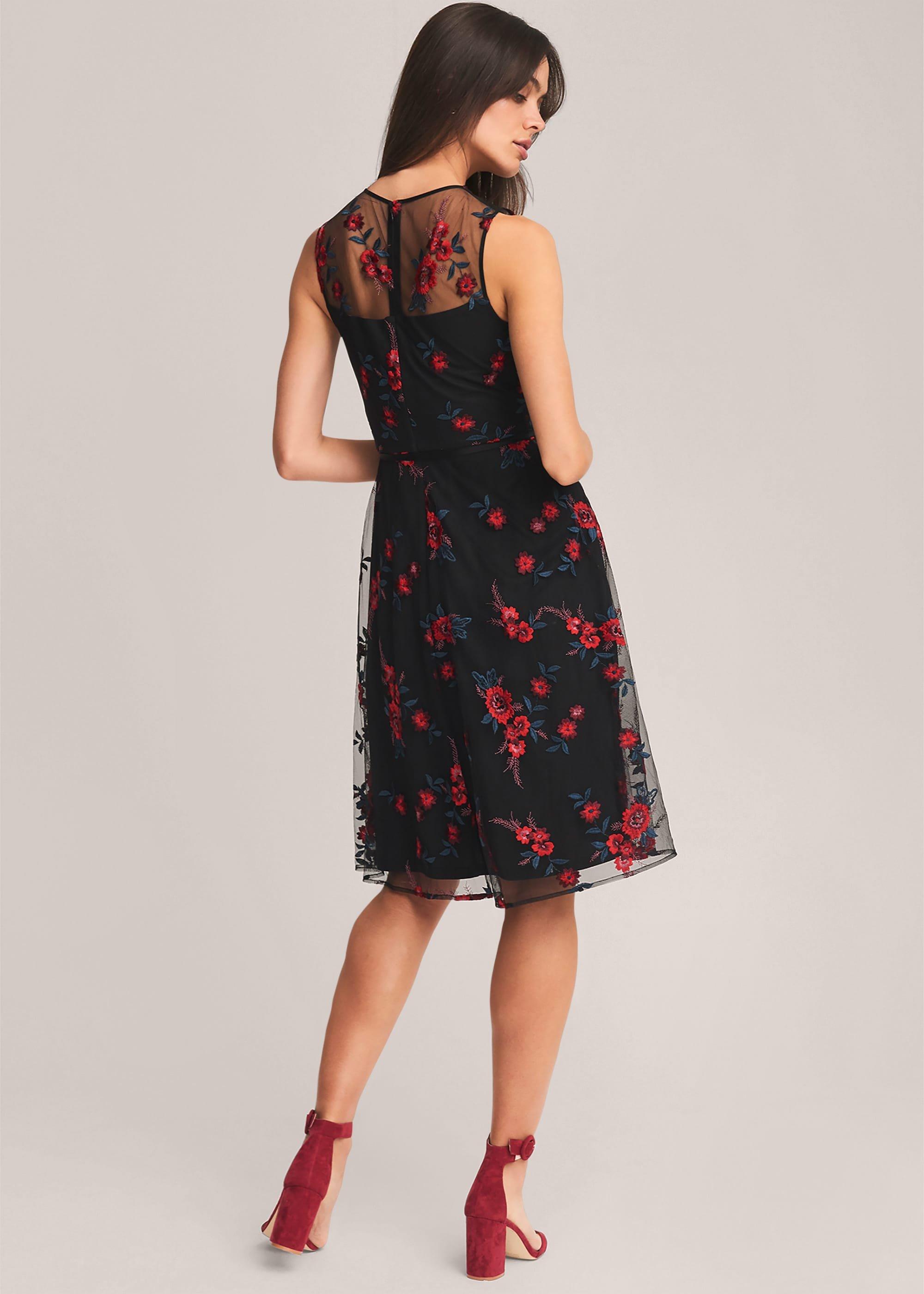 Maylin Embroidered Fit And Flare Dress