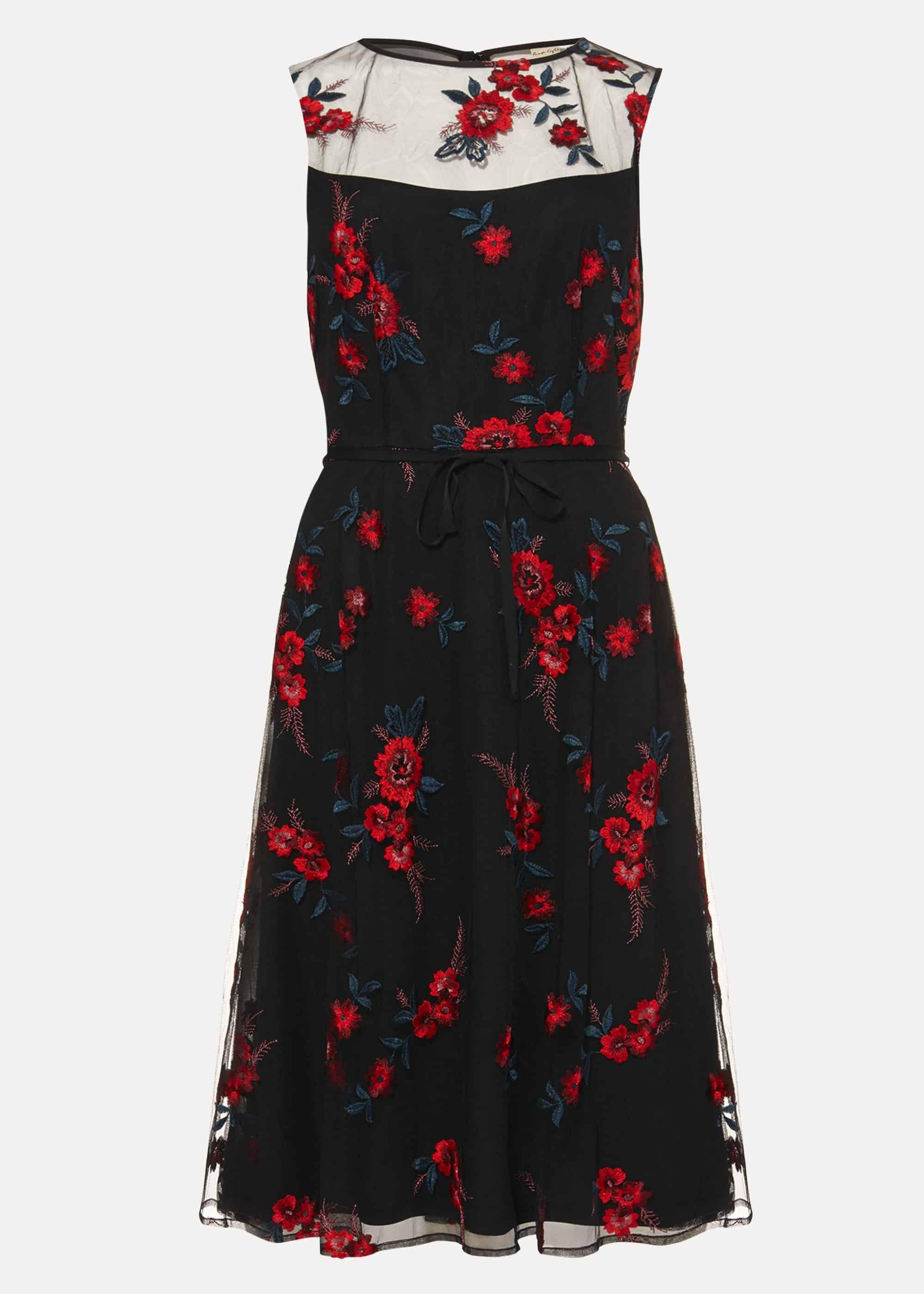 Maylin Embroidered Fit And Flare Dress
