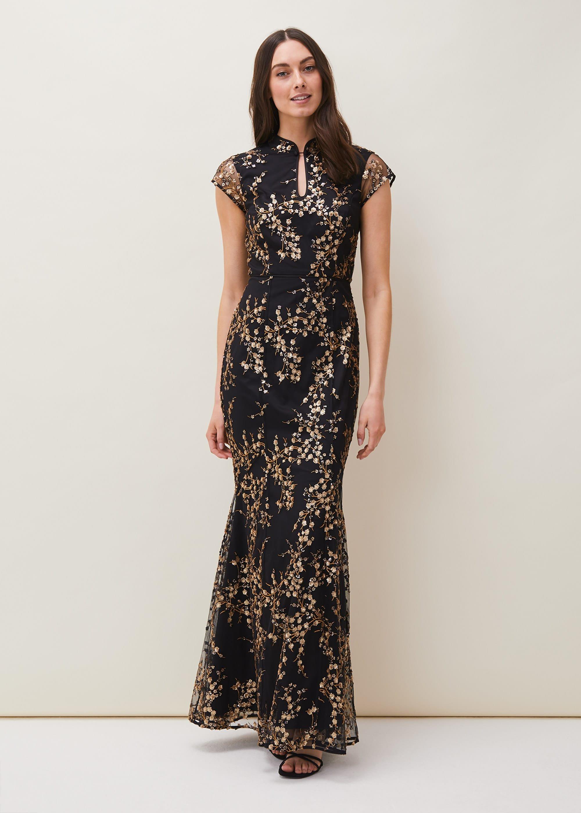 Sia Sequin Emboidered Dress