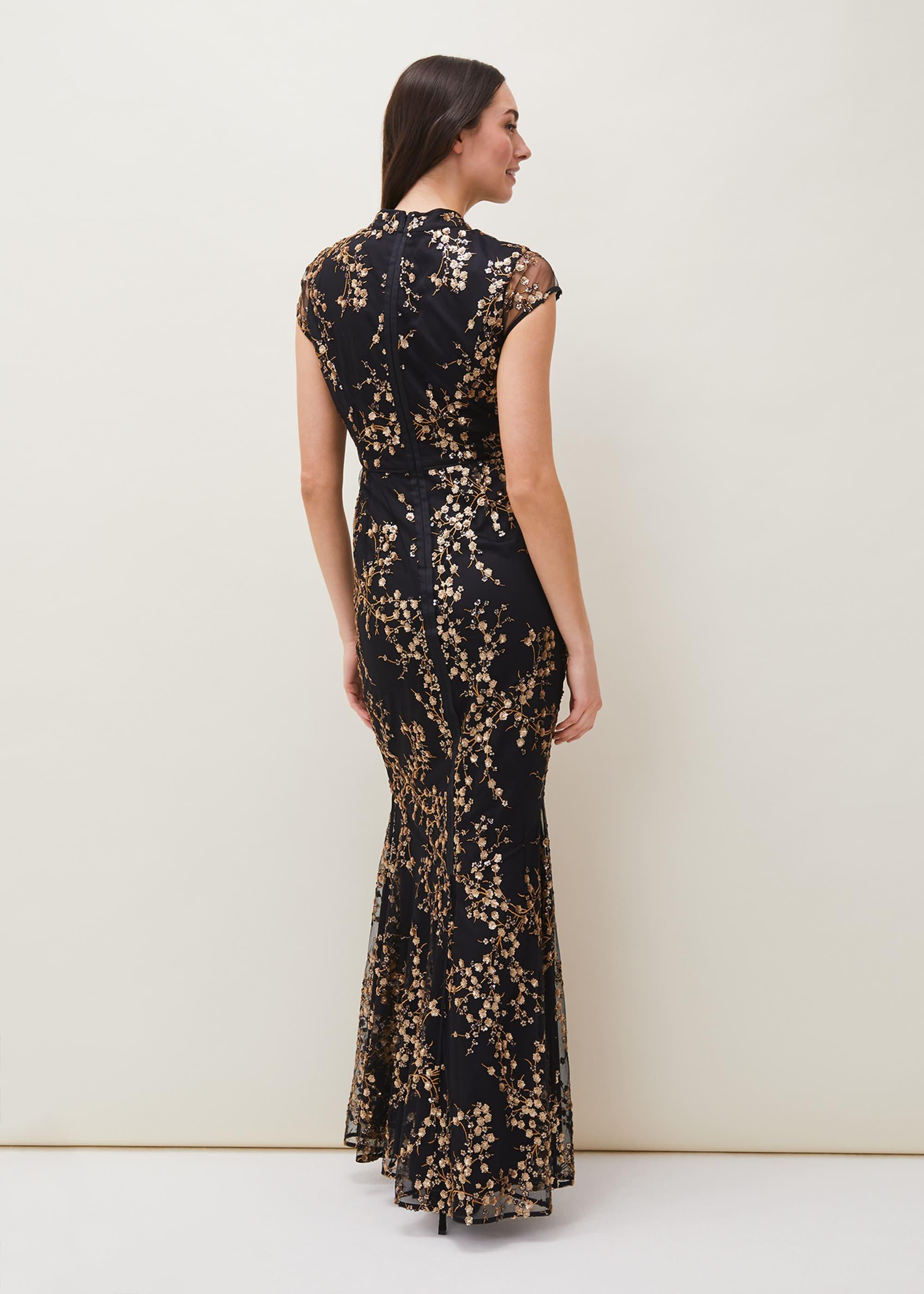 Sia Sequin Emboidered Dress