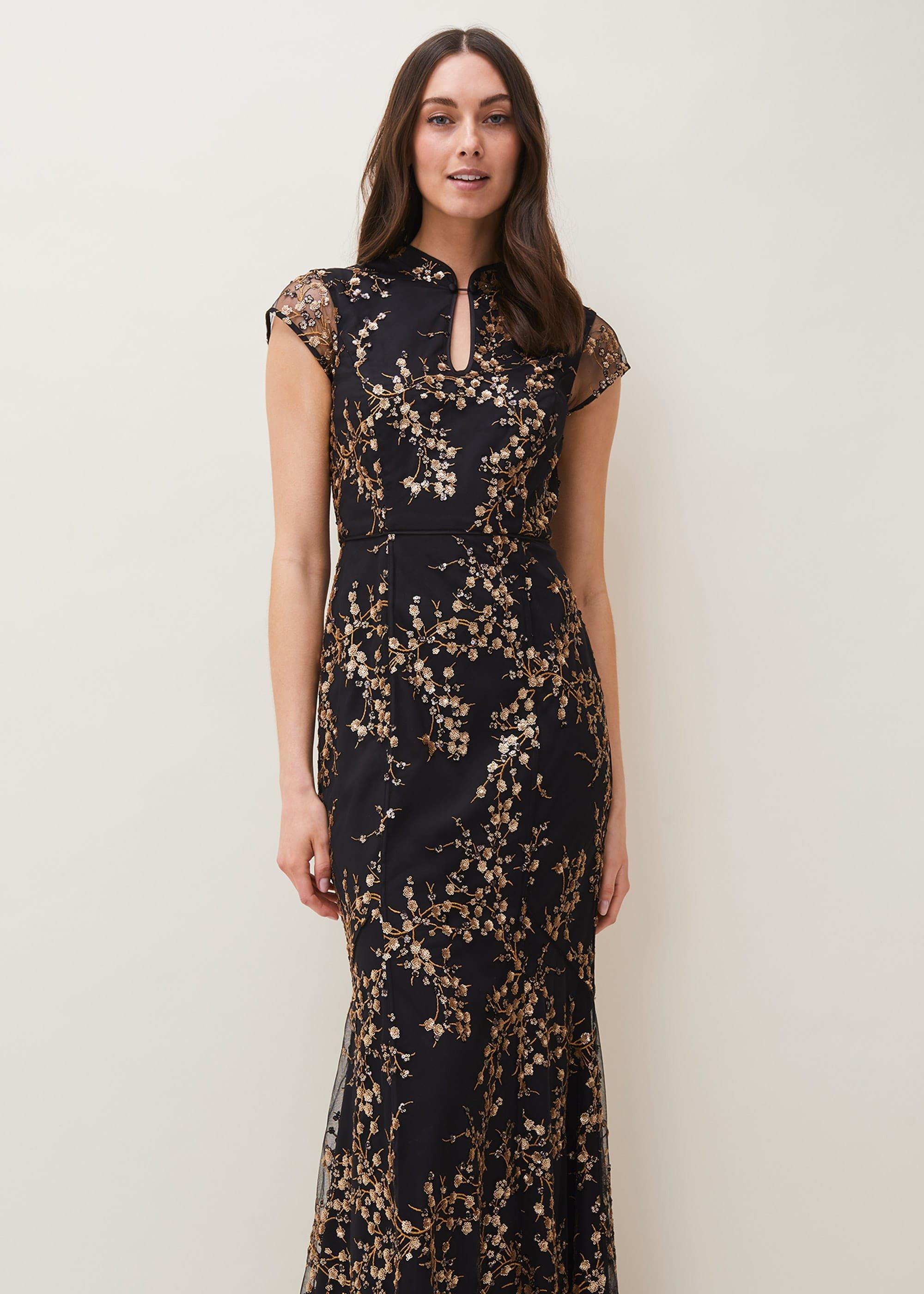 Sia Sequin Emboidered Dress