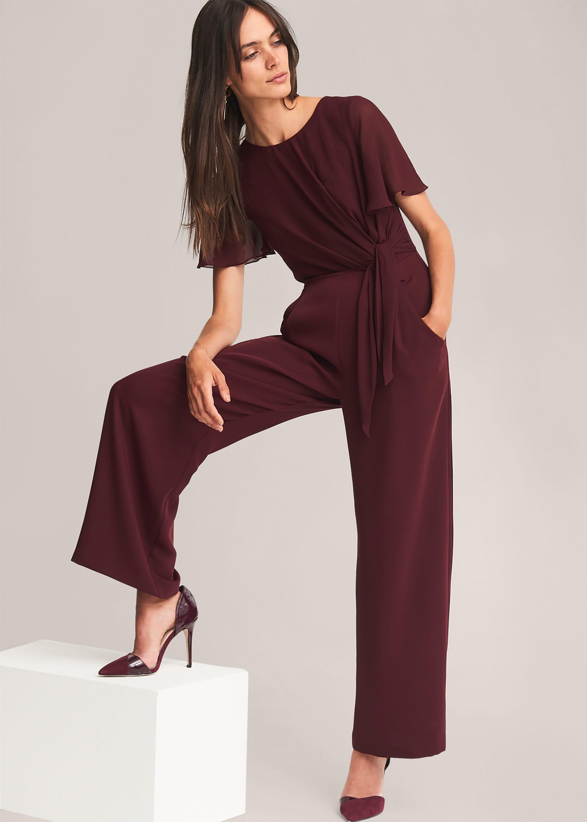 Georgette Knot Bodice Jumpsuit