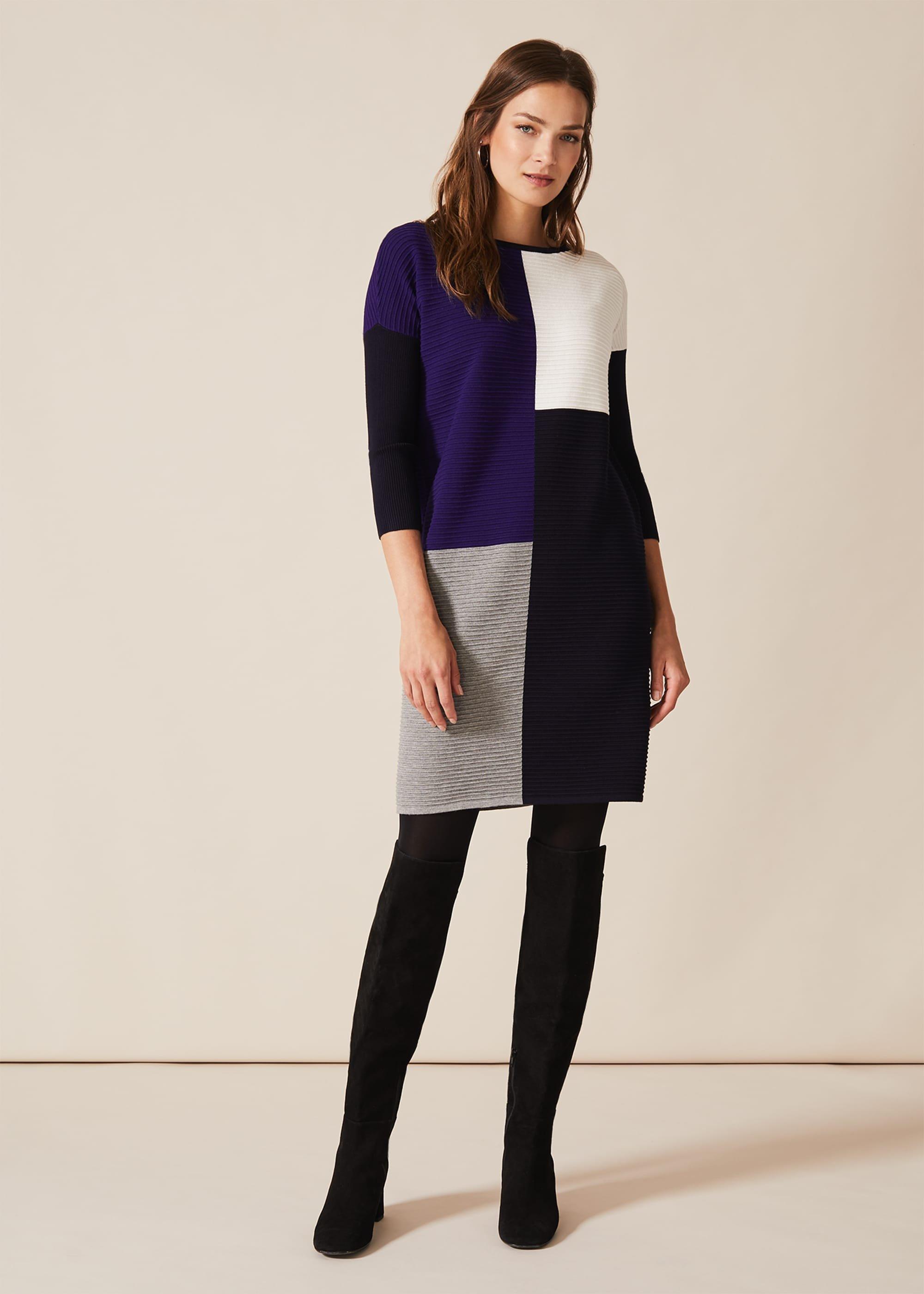 Cher Colourblock Ripple Dress