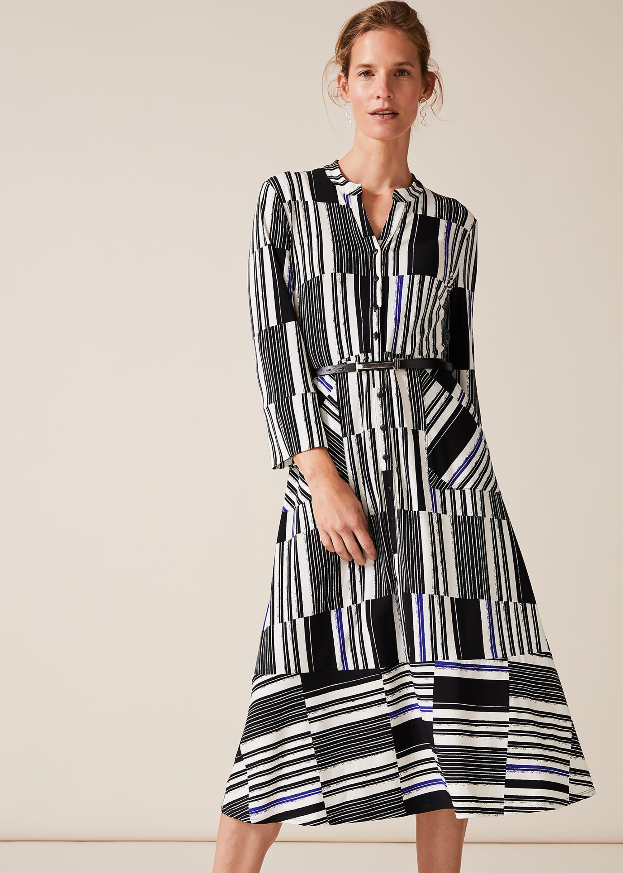Opal Stripe Shirt Dress