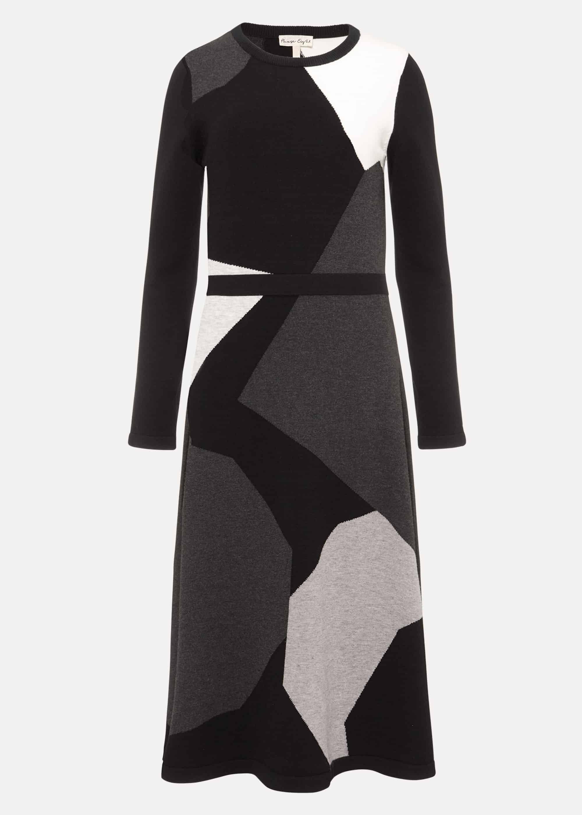 Fran Fit And Flare Panel Dress