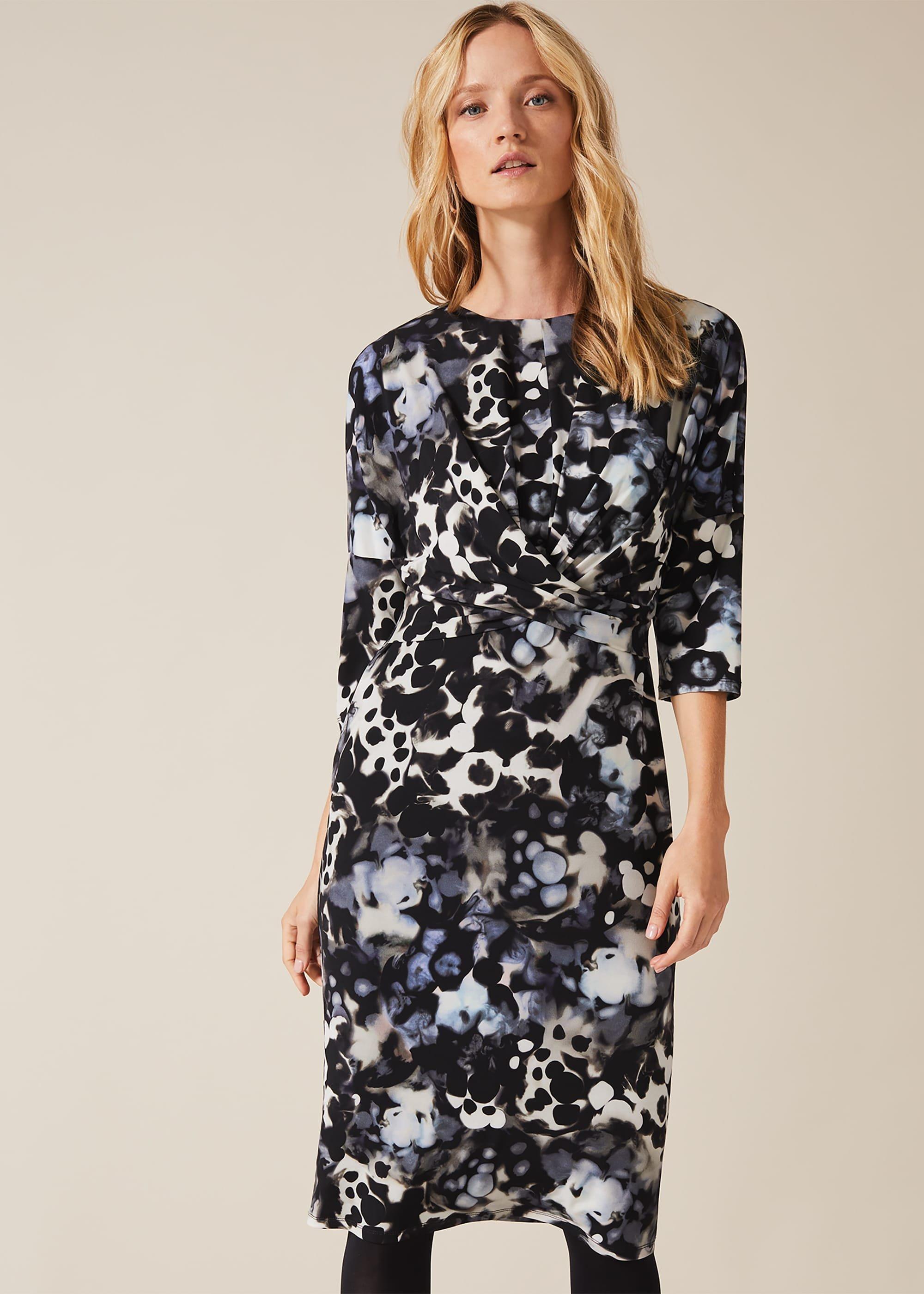 Zina Smudge Print Dress