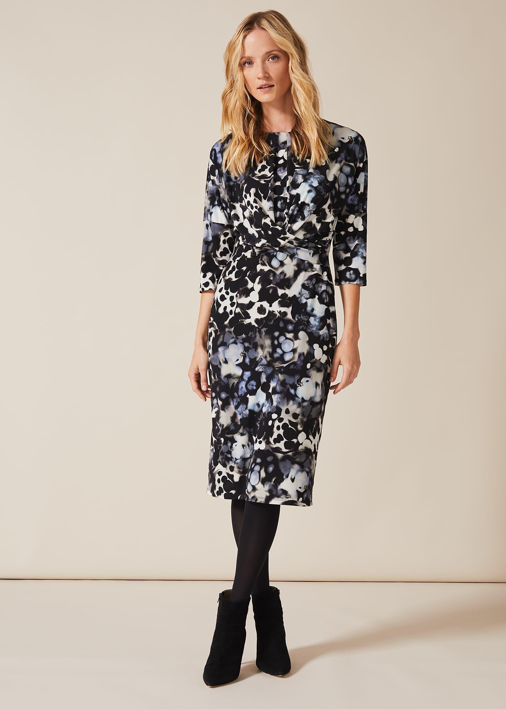 Zina Smudge Print Dress