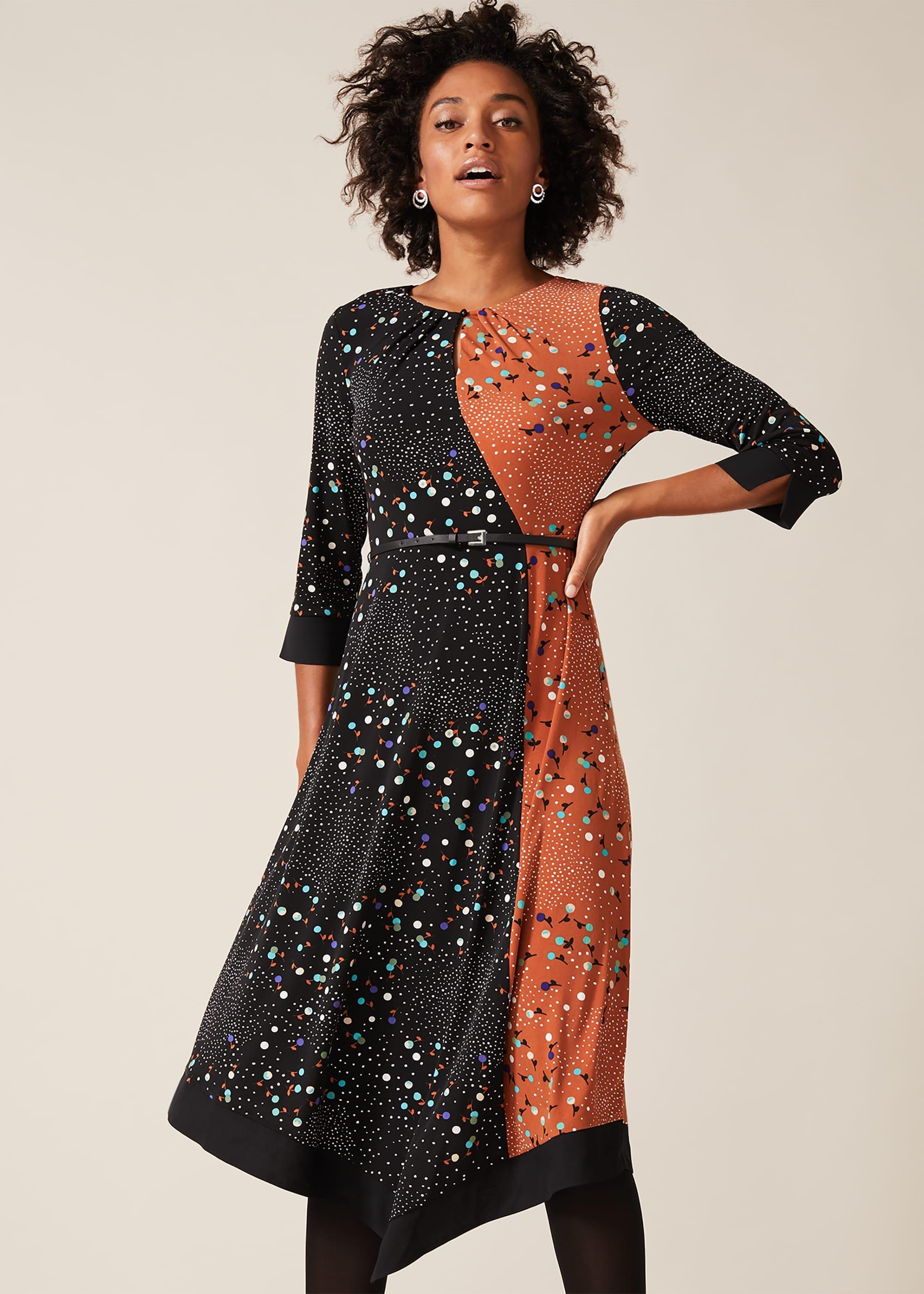 Christa Mixed Print Dress