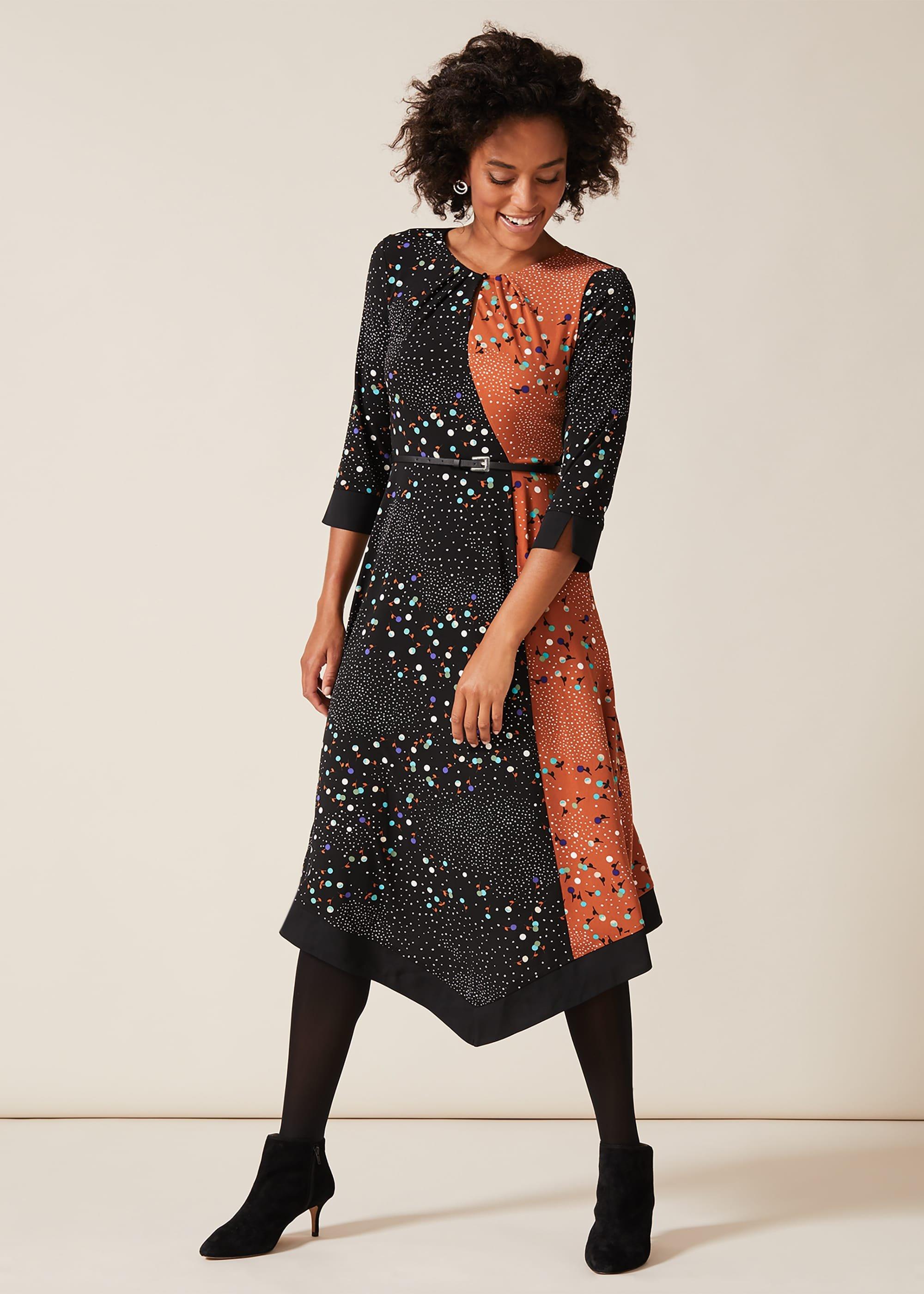 Christa Mixed Print Dress