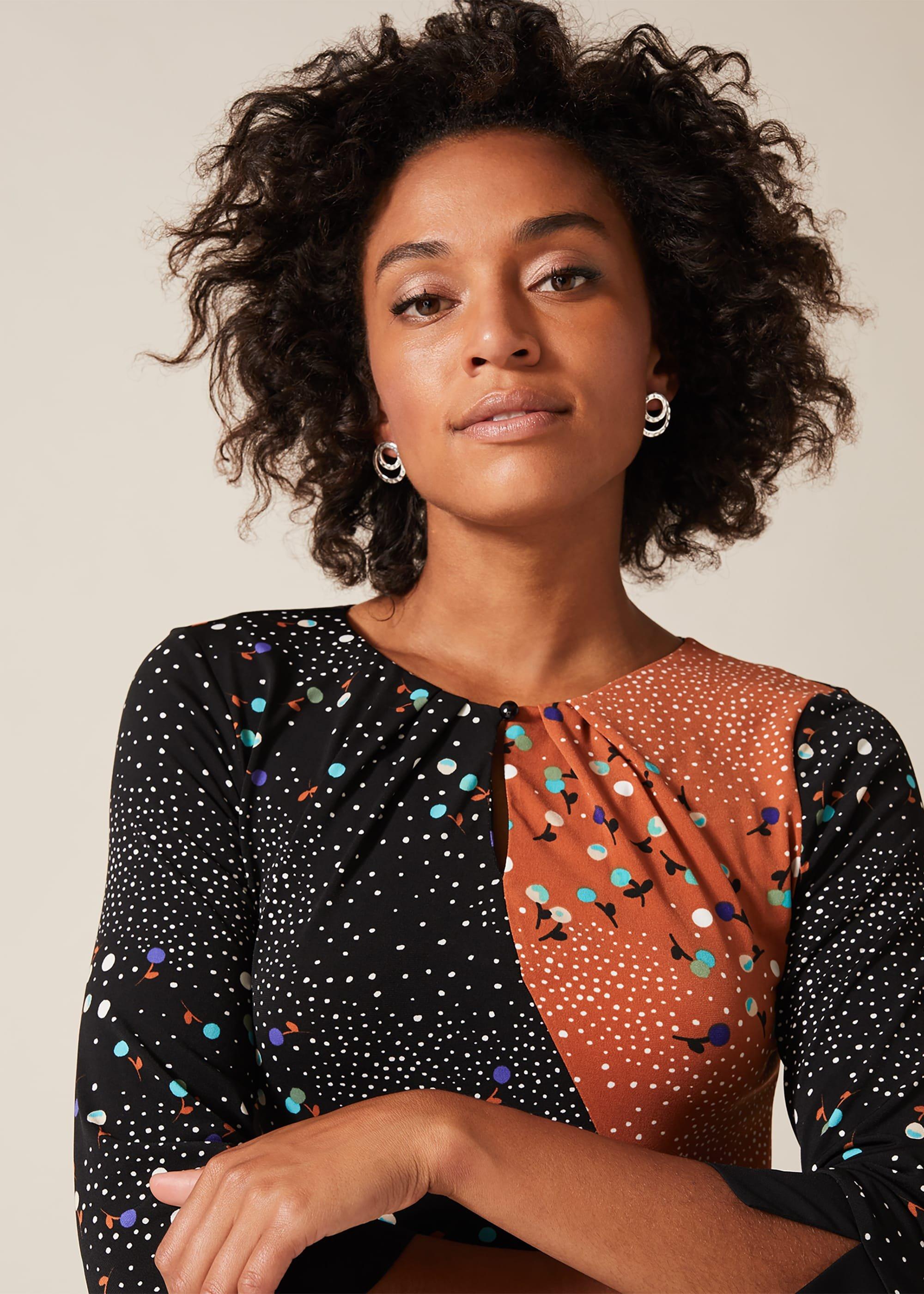 Christa Mixed Print Dress
