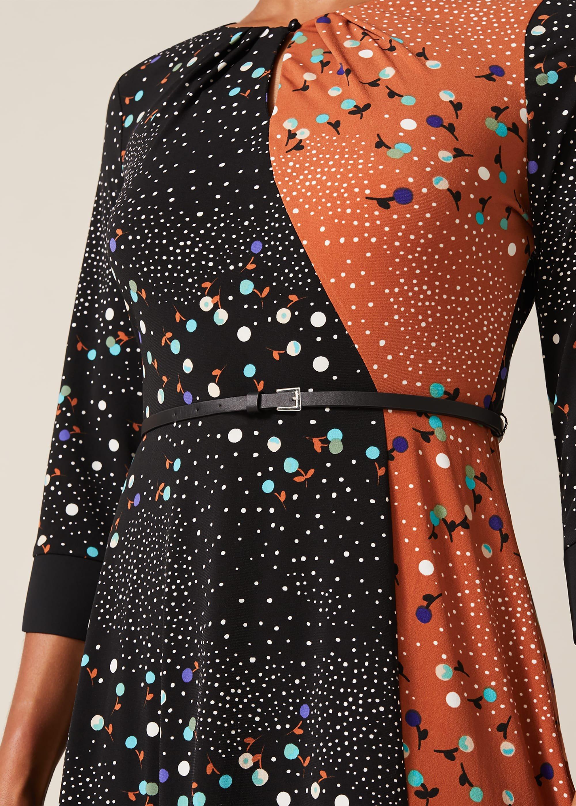 Christa Mixed Print Dress