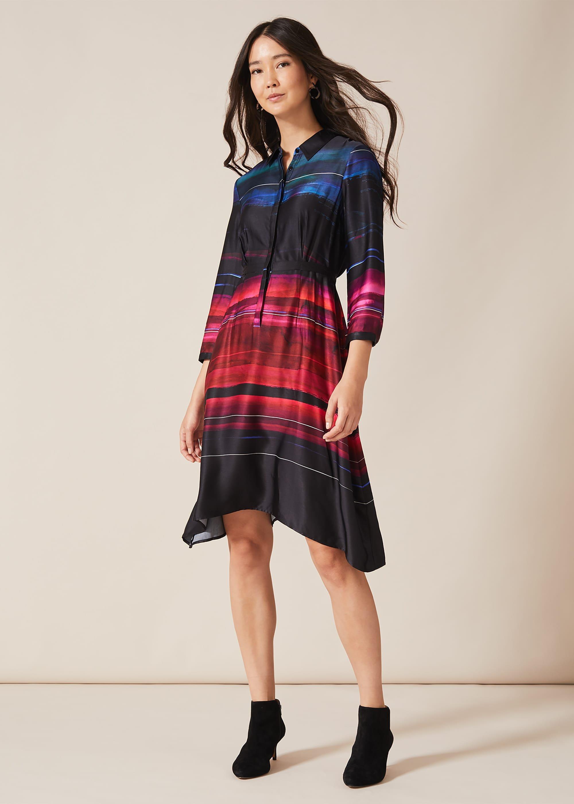 Sena Satin Print Dress