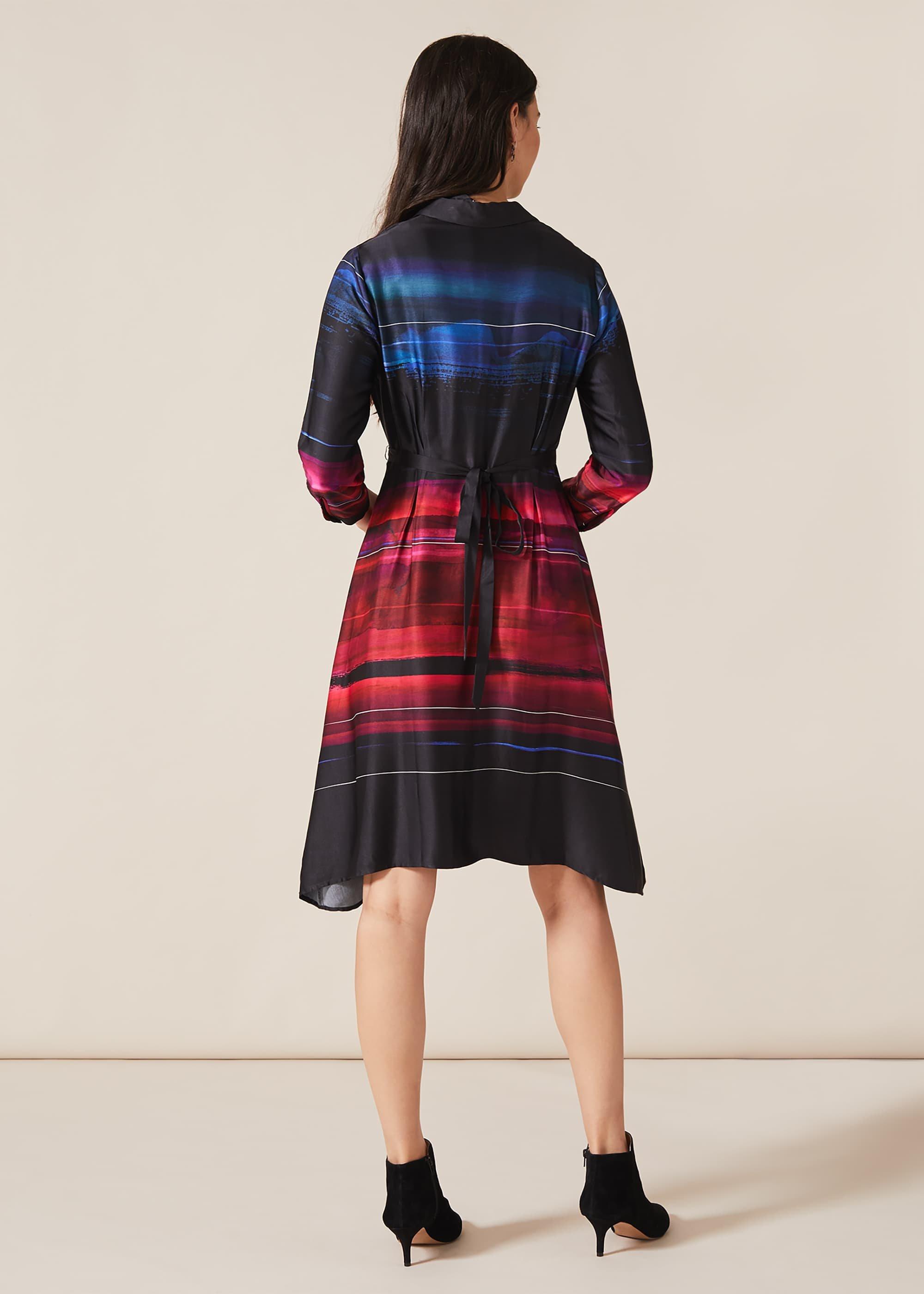 Sena Satin Print Dress