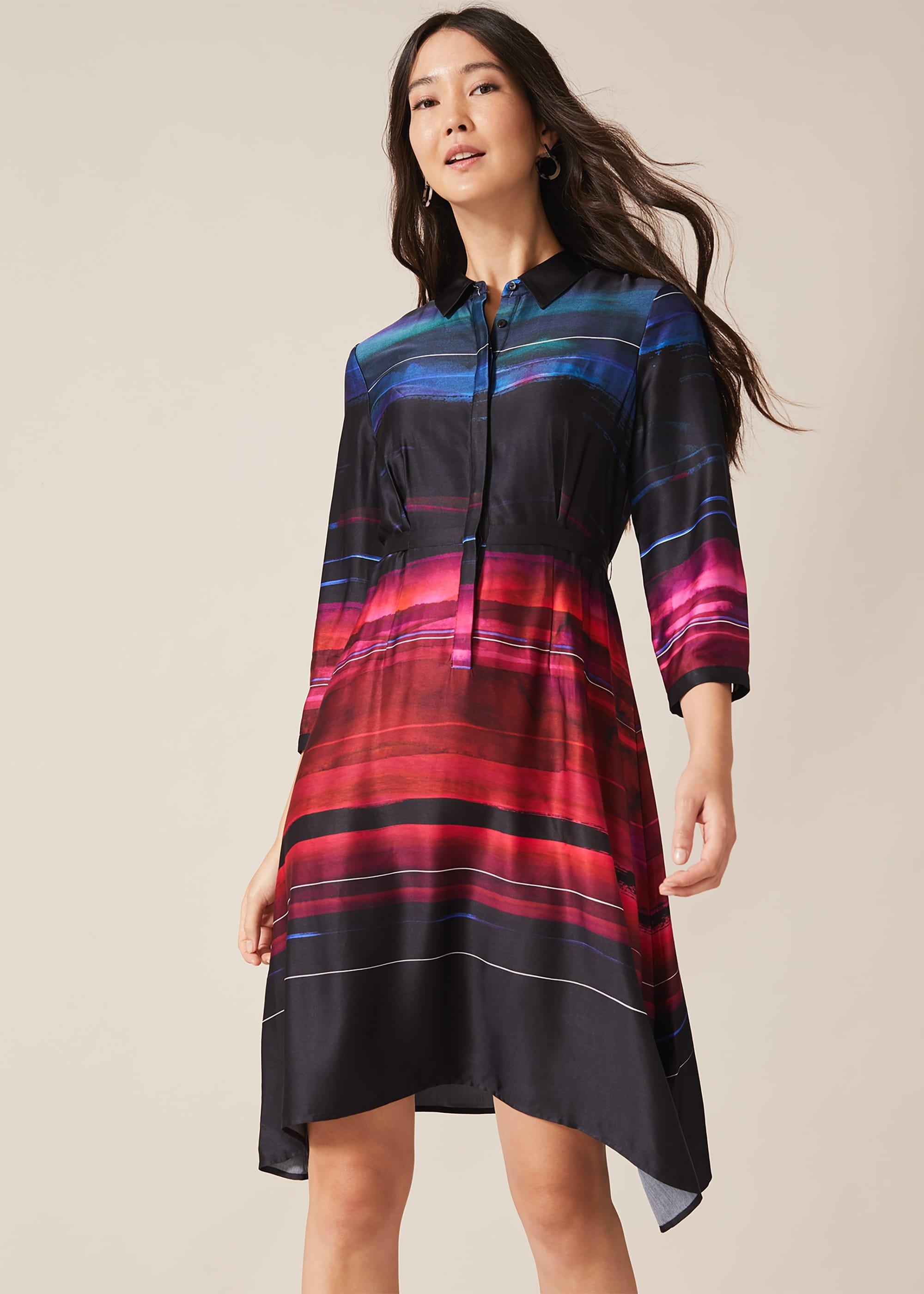 Sena Satin Print Dress