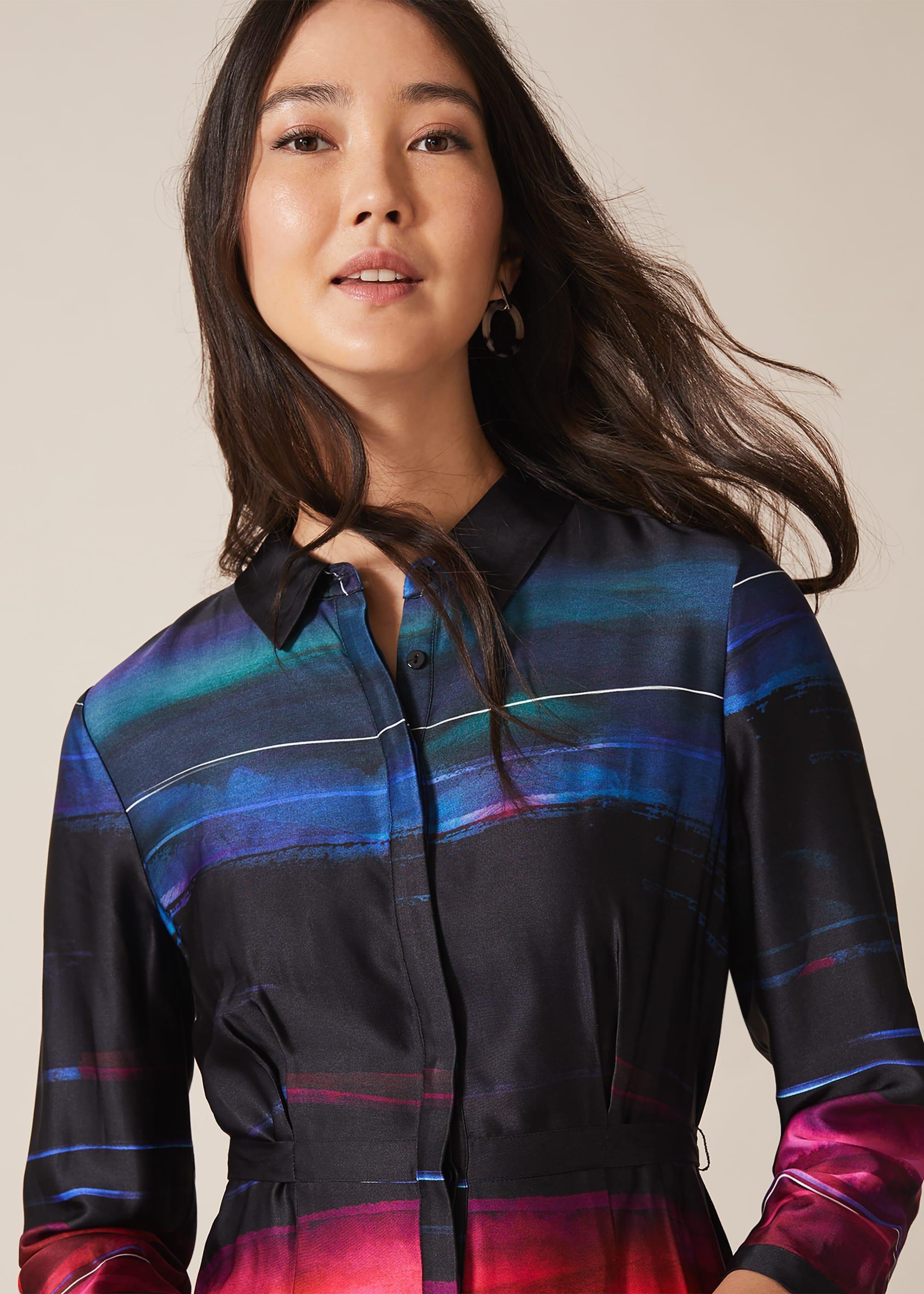 Sena Satin Print Dress