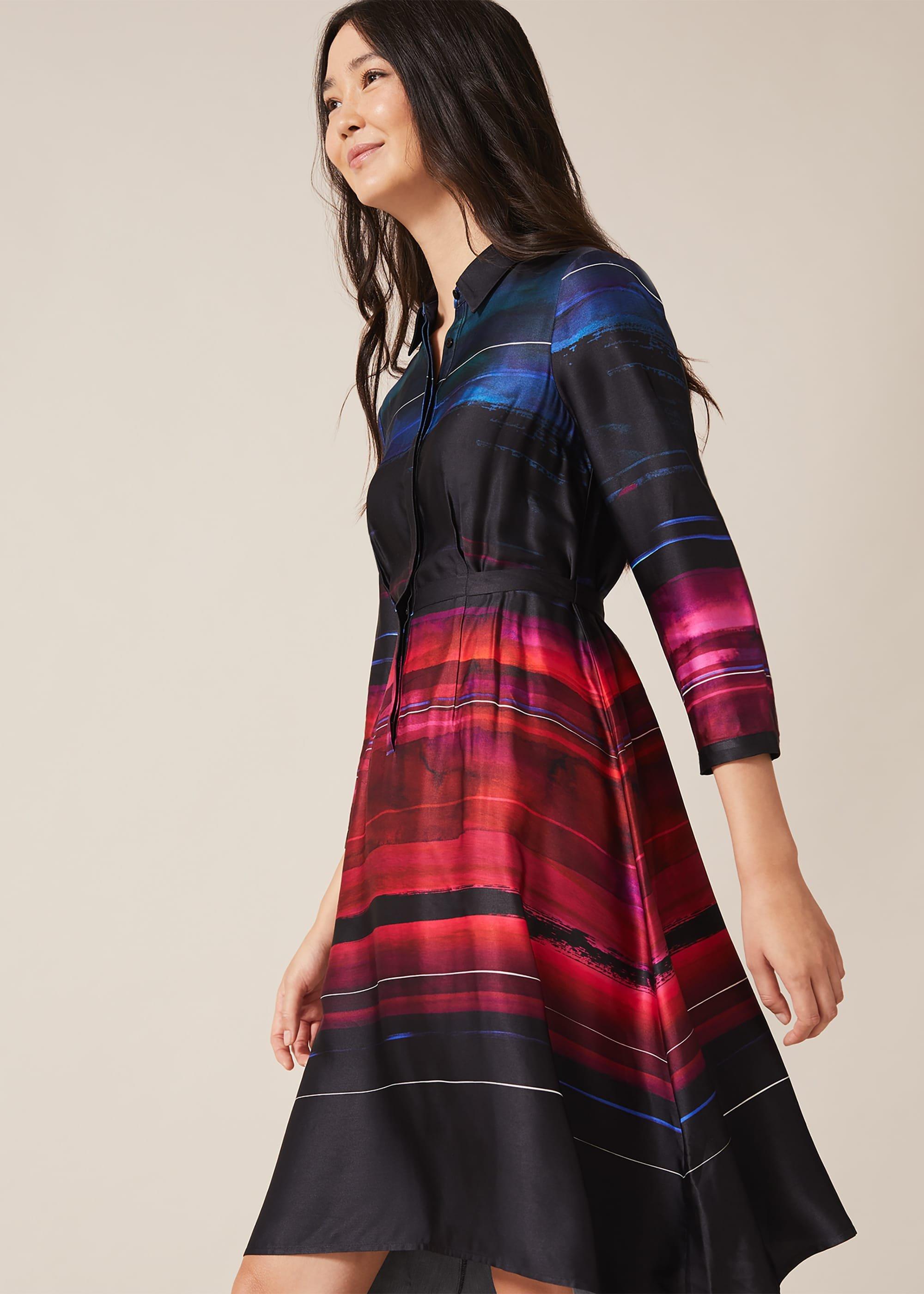 Sena Satin Print Dress