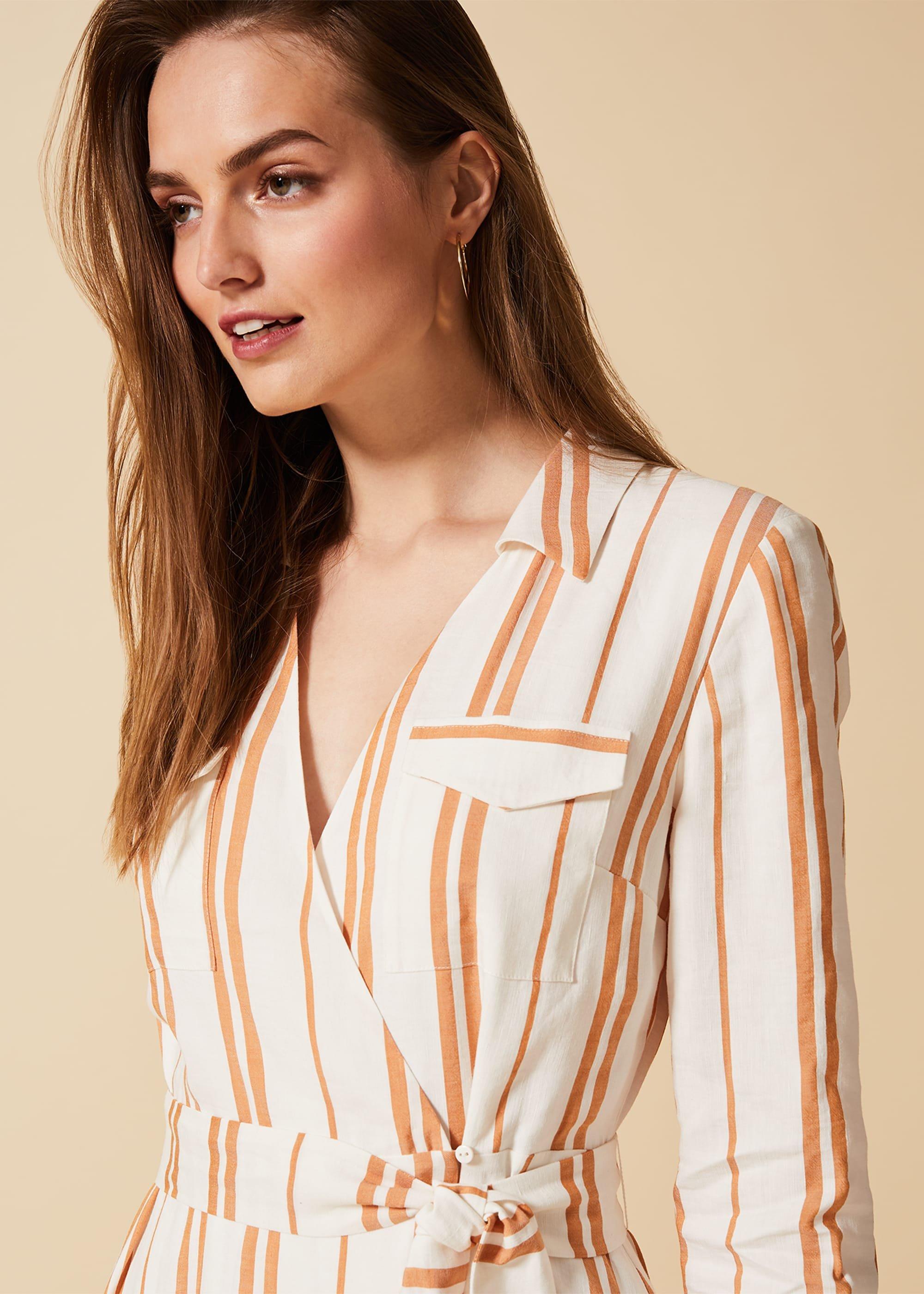 Zabel Stripe Shirt Dress